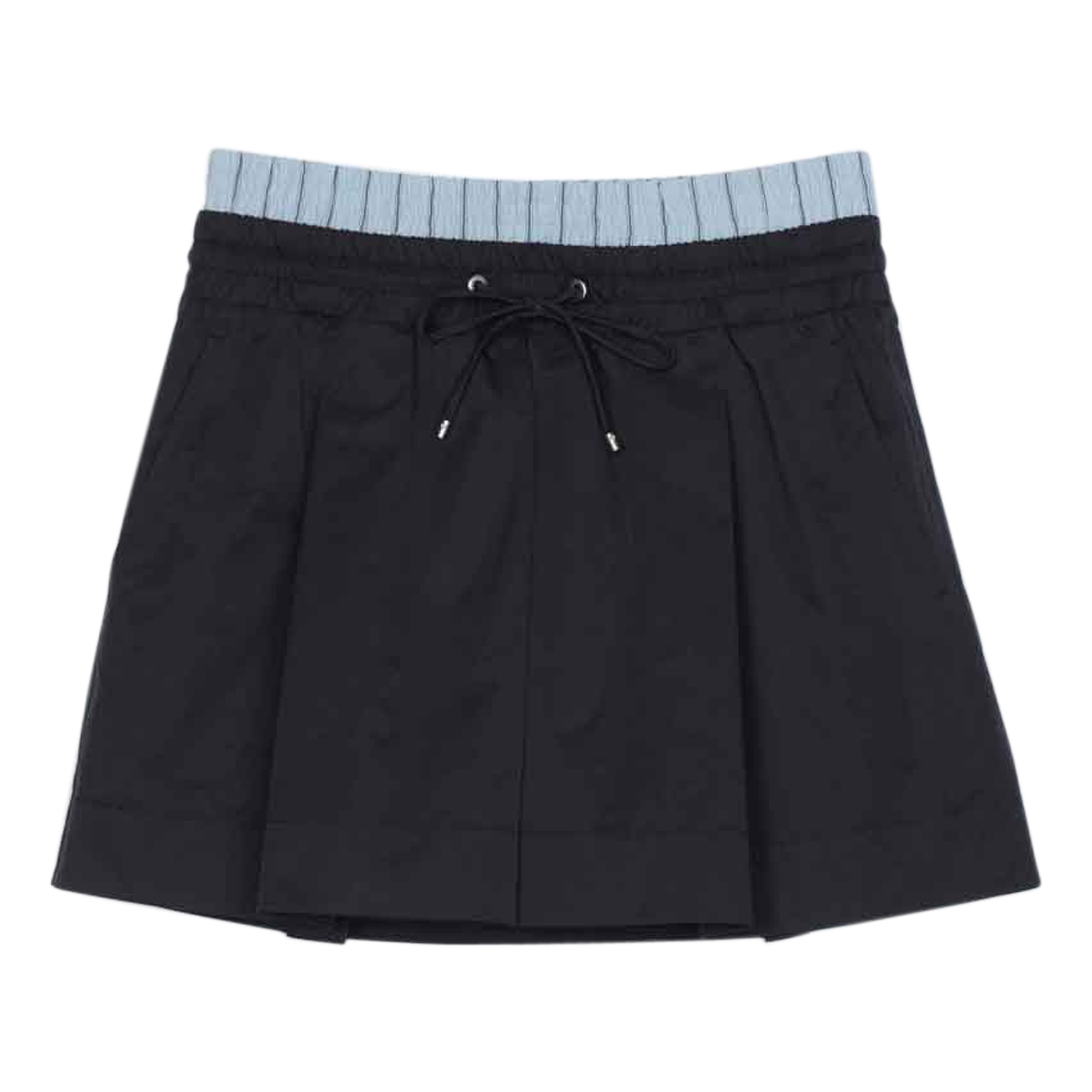 Ripstop Asymmetric Mini Skirt With Double Waistband