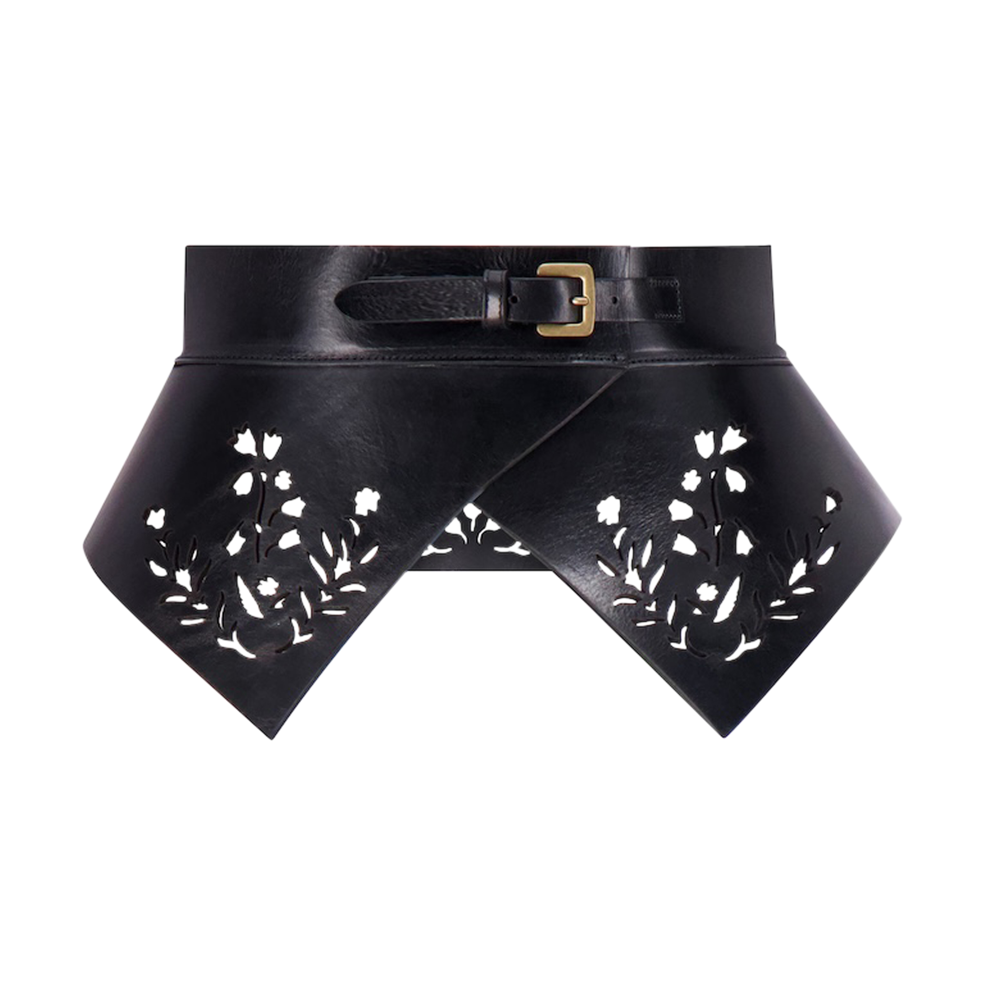 Leather Floral Lasercut Belt