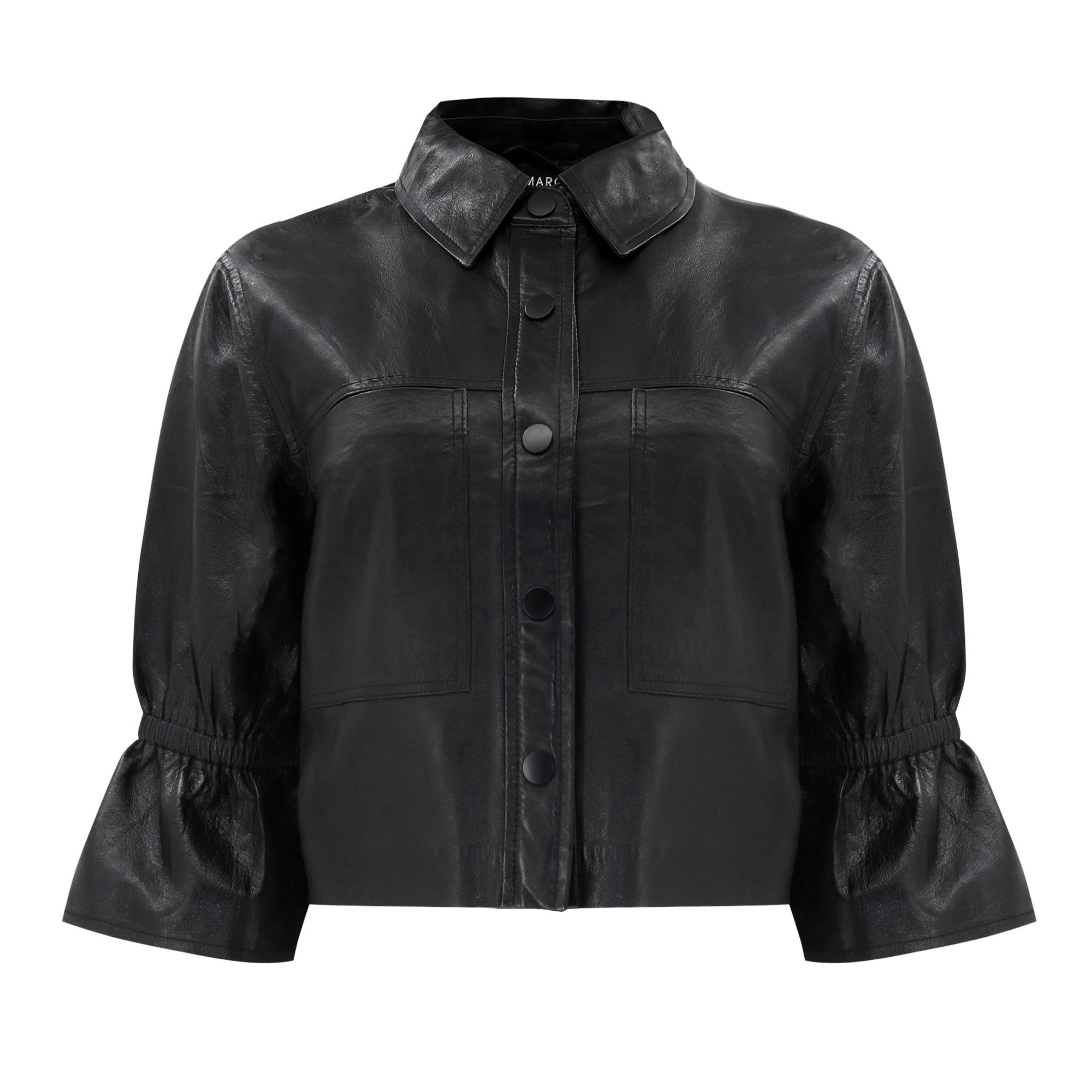 Carolina Cropped Ruffle Sleeve Jacket