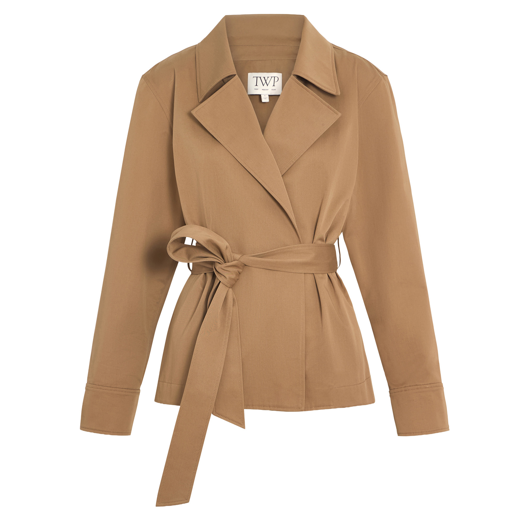 Wrap Me Up Belted Short Cotton Trench Coat