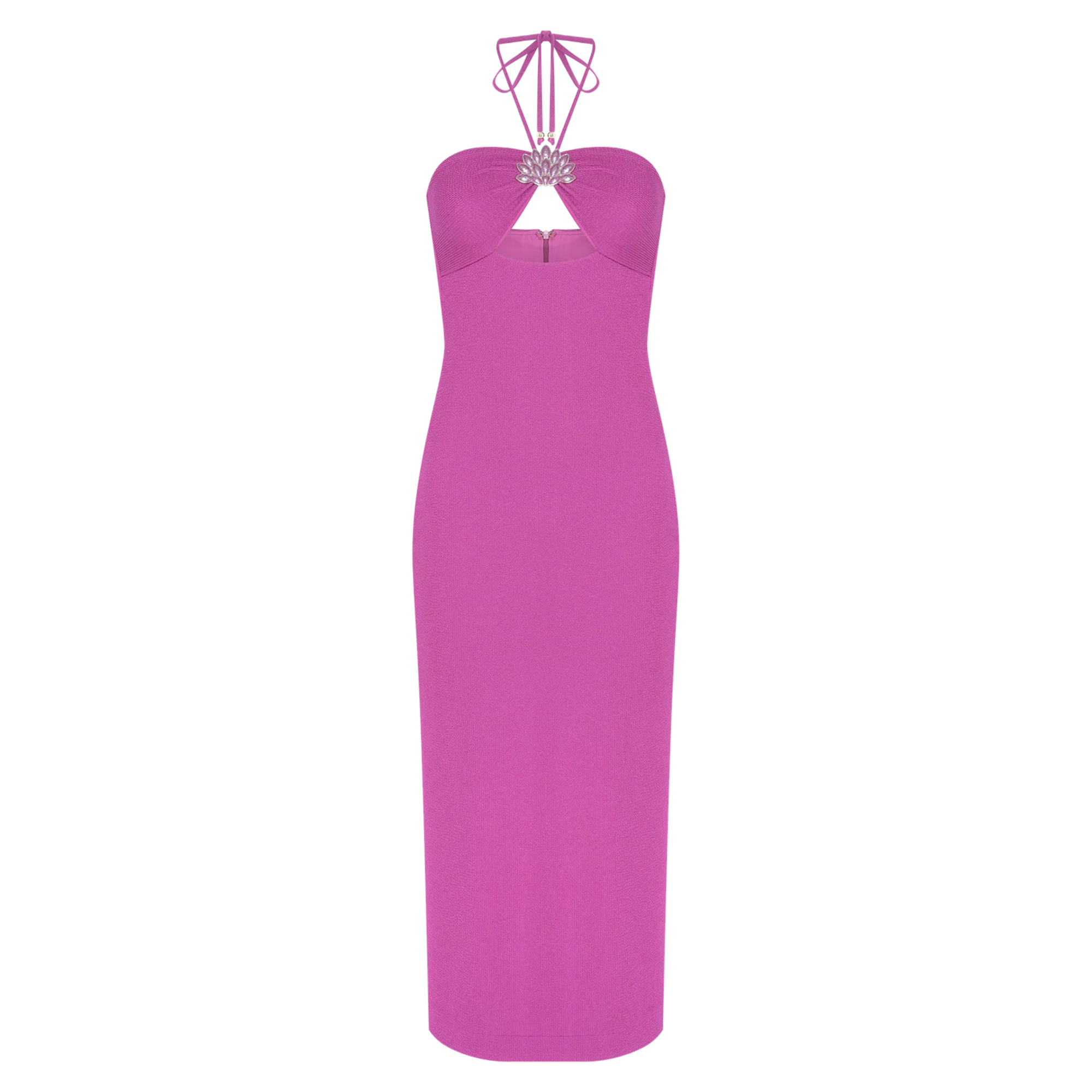 Hilda Knit Front Cutout Midi Dress