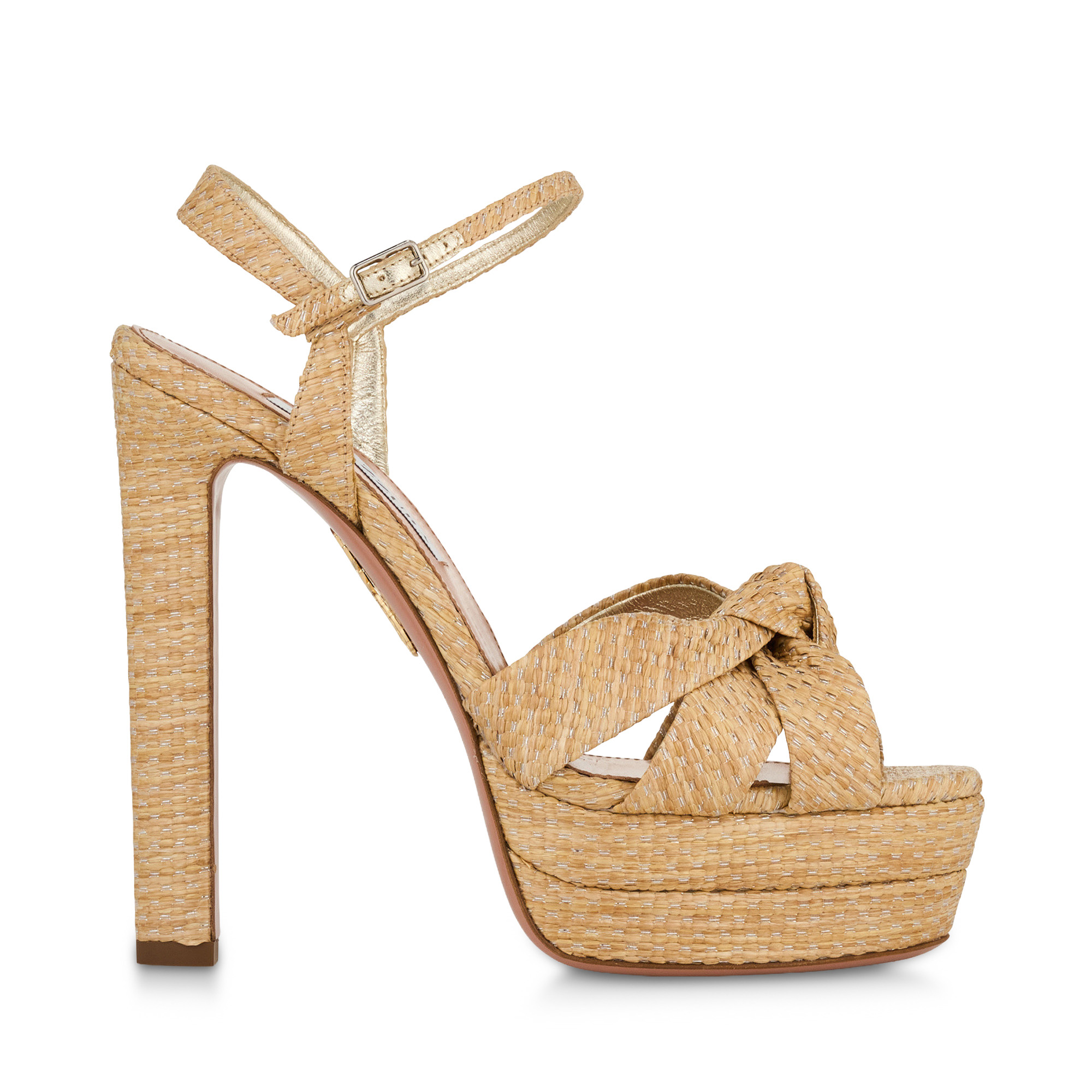Nina 130mm Raffia Platform Sandal