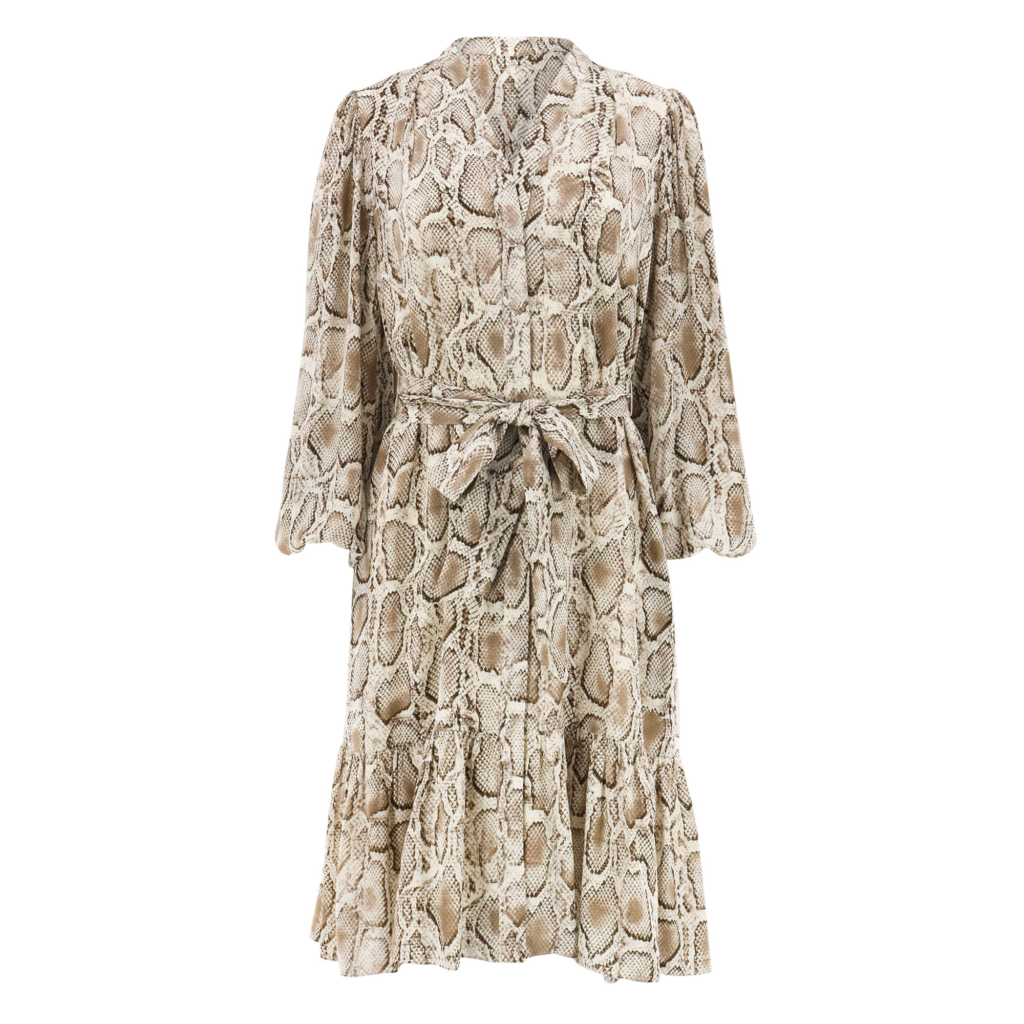 Samara Snakeskin-Print Viscose Dress