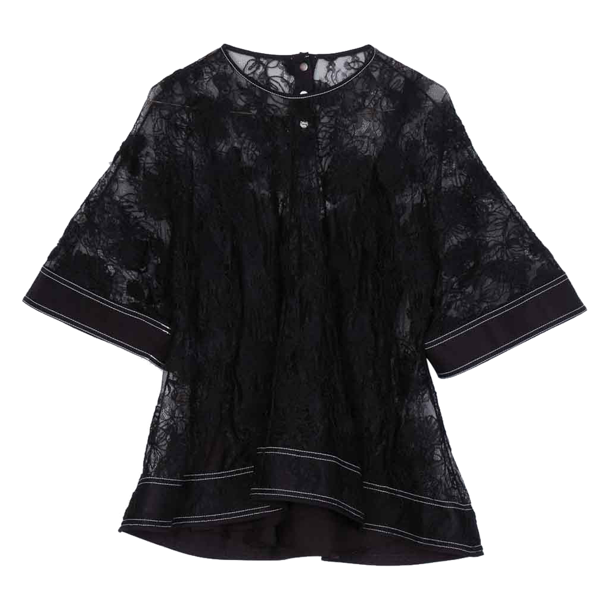 Floral Dimensional Lace Flounce Top