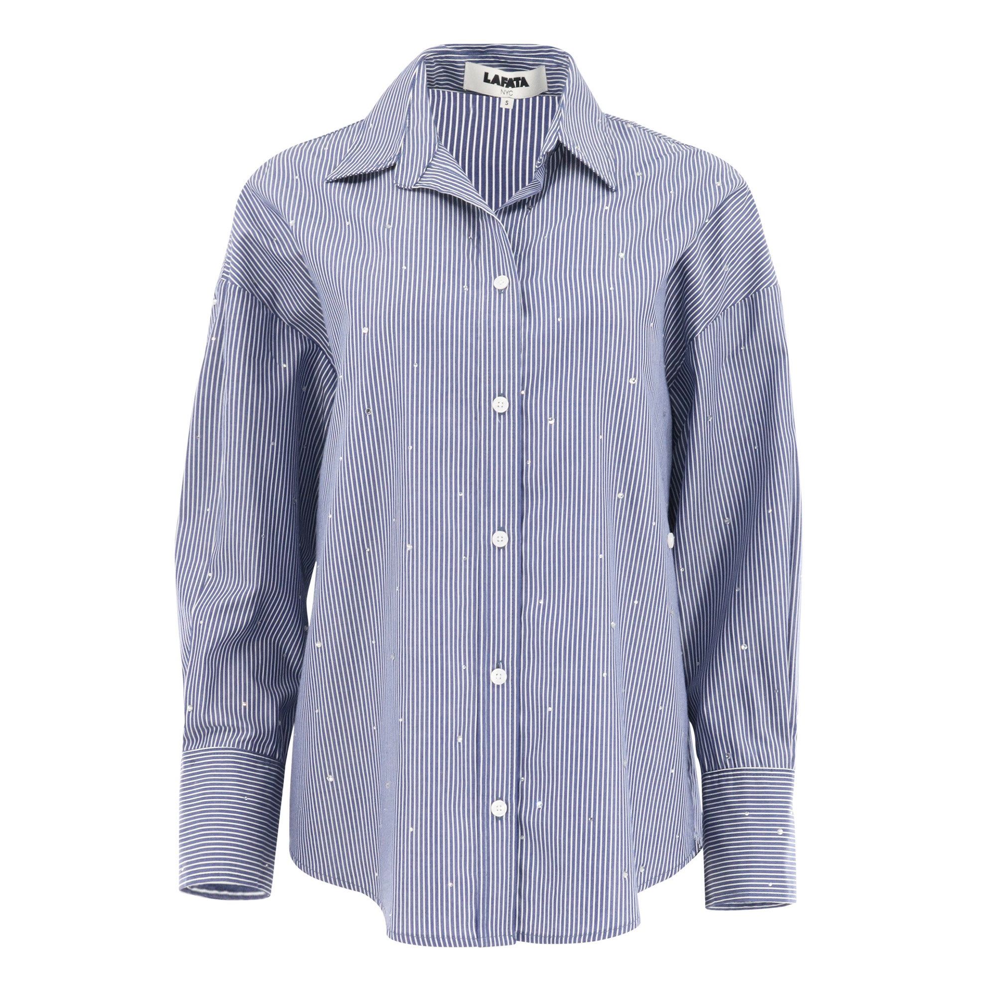 The Frankie Crystal Stripe Shirt
