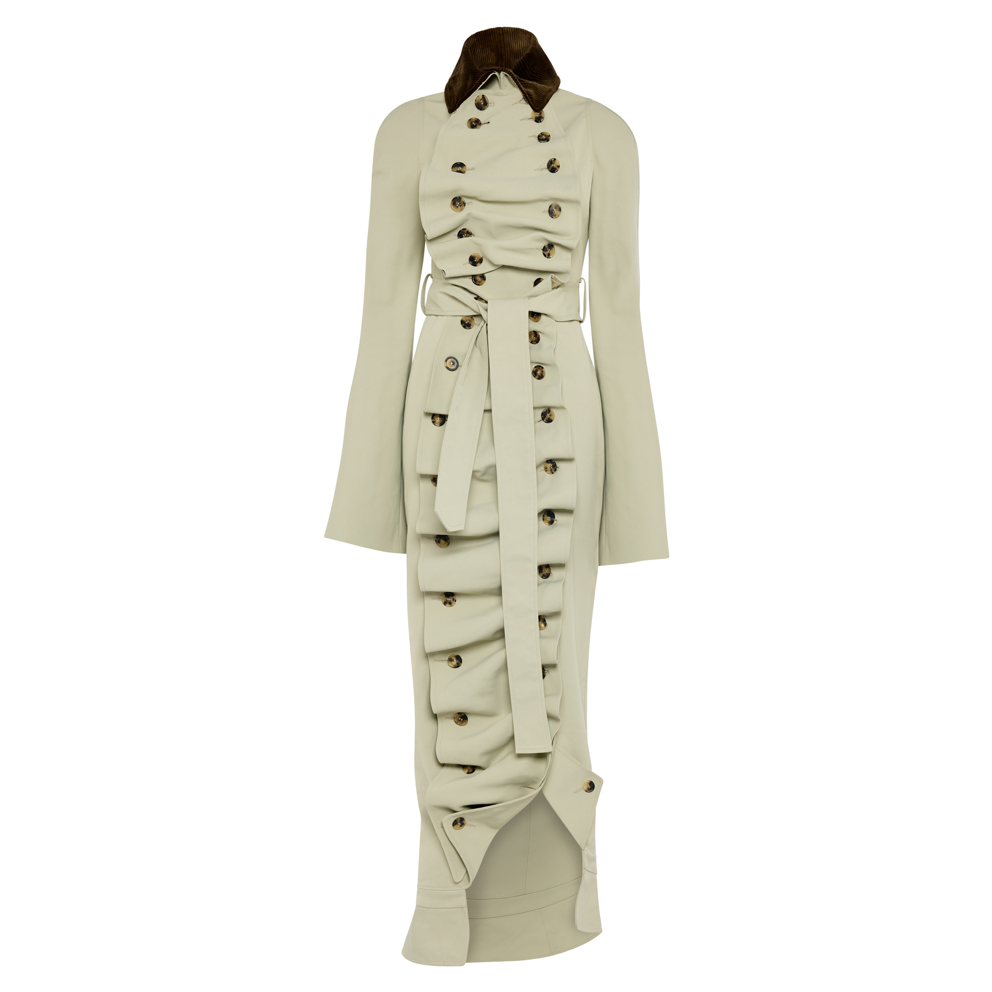 Bib Front Structured Trench Coat