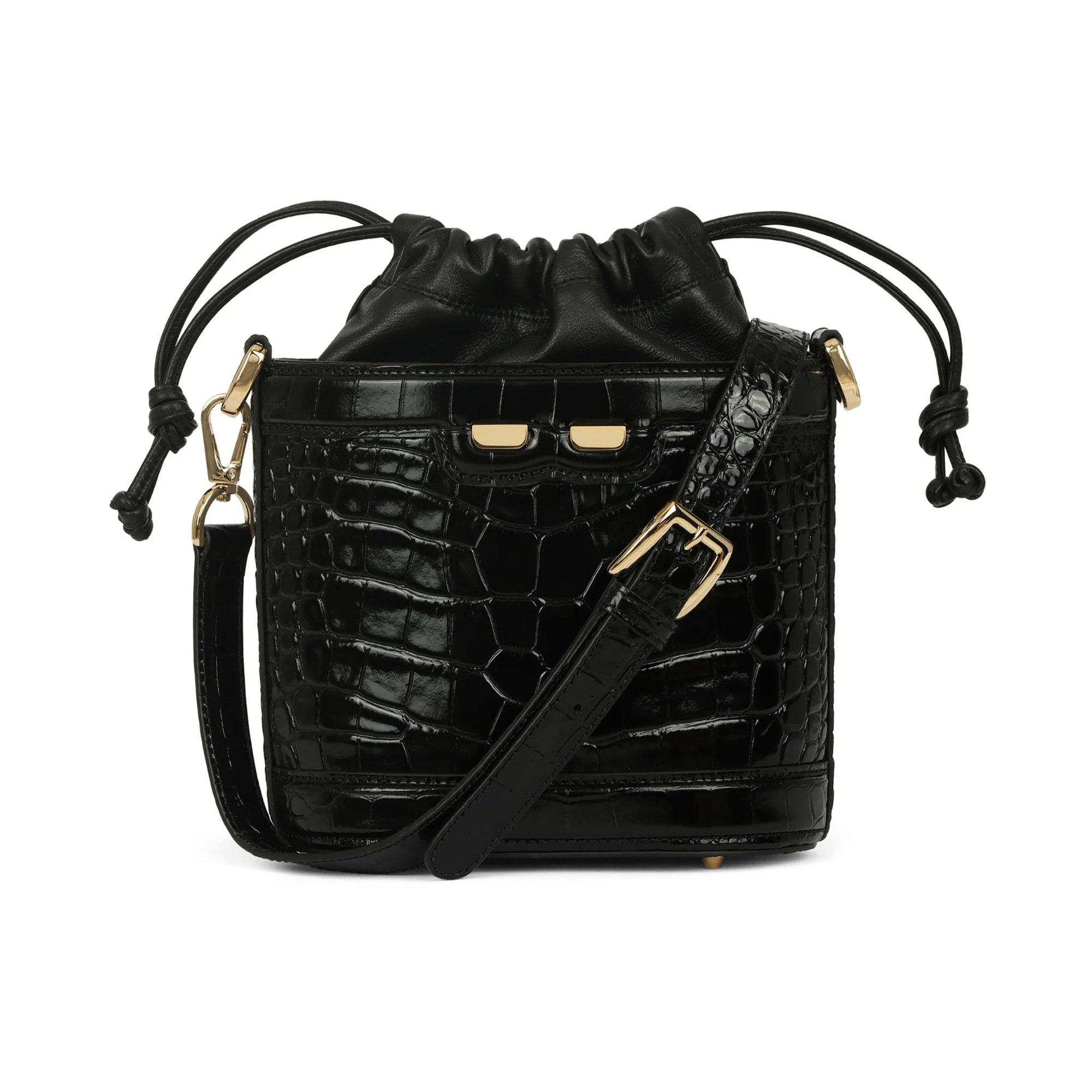 Byrd Bucket Bag In Croc