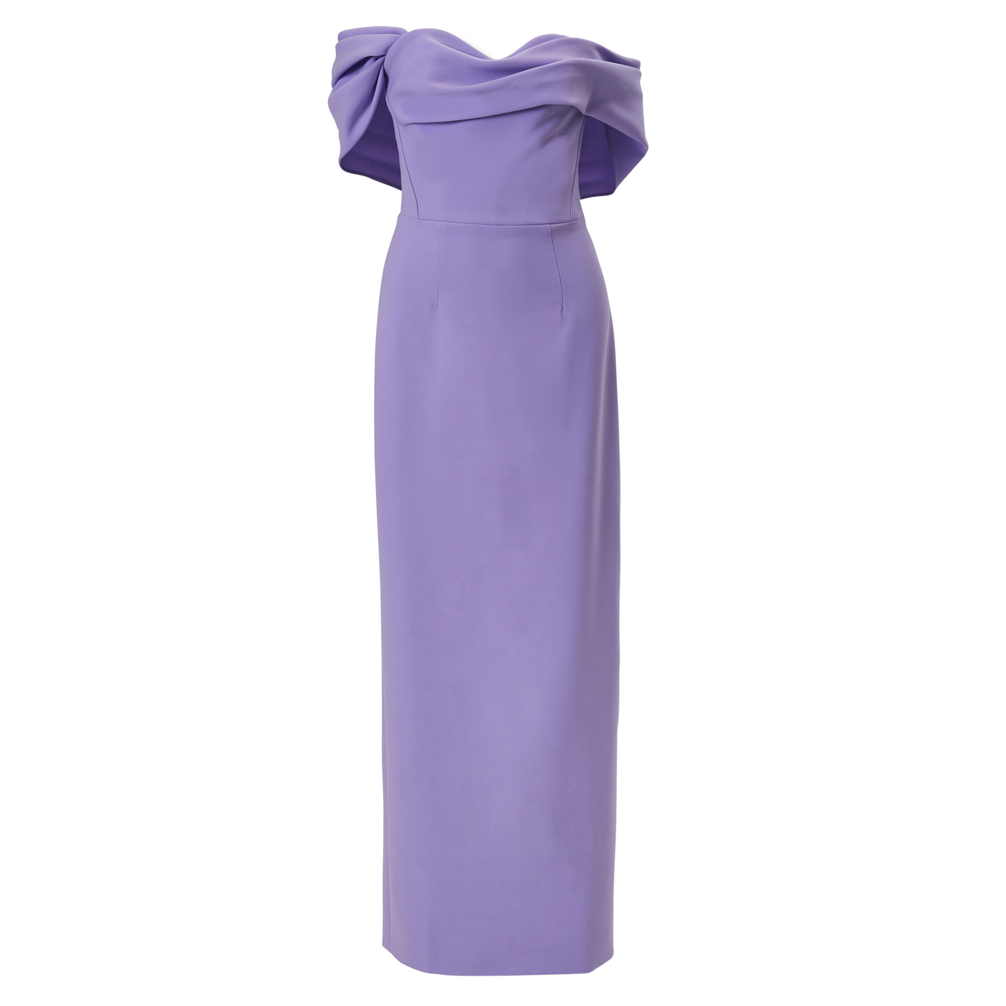 Sofia Draped Off Shoulder Column Gown