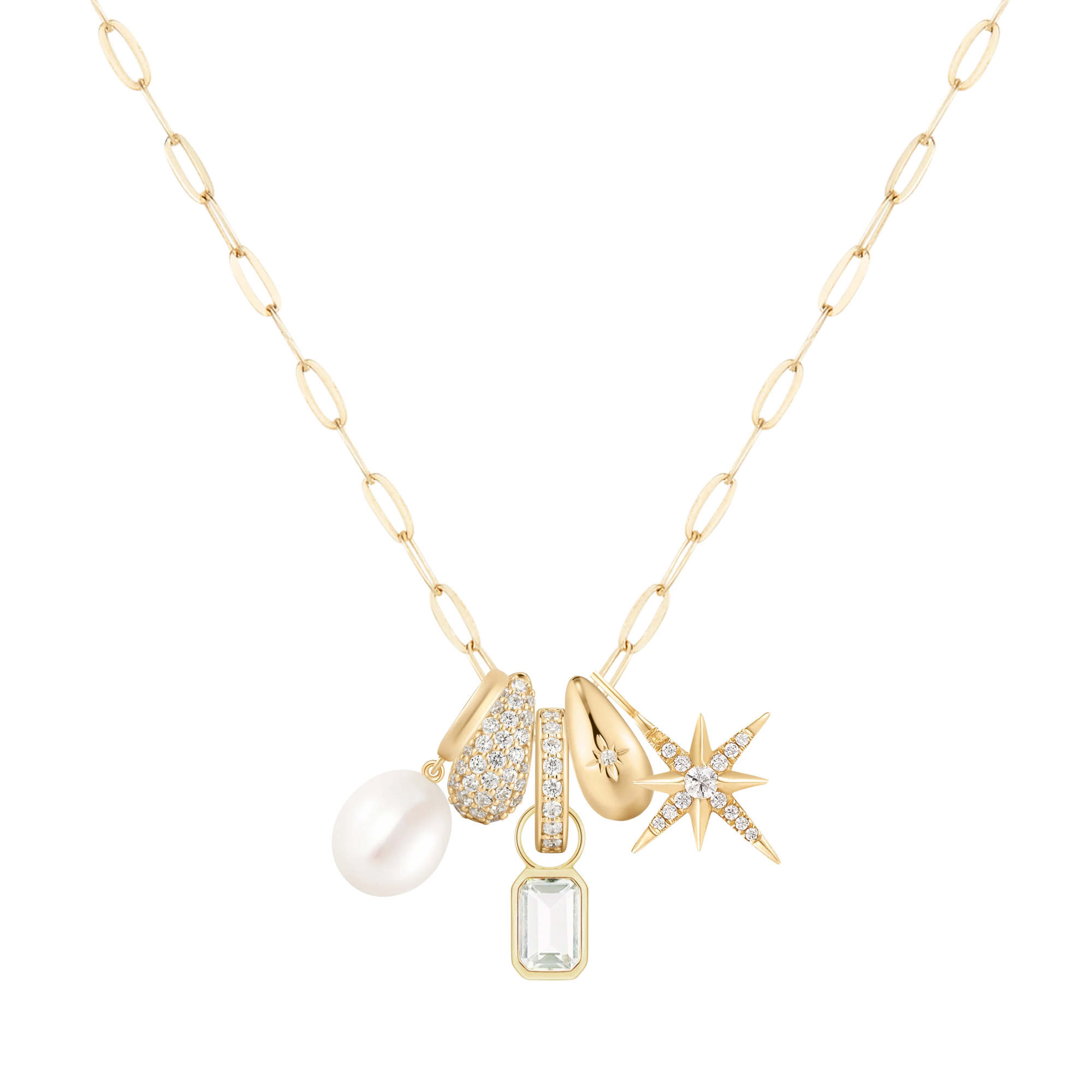 Lucy Triple Charm Necklace