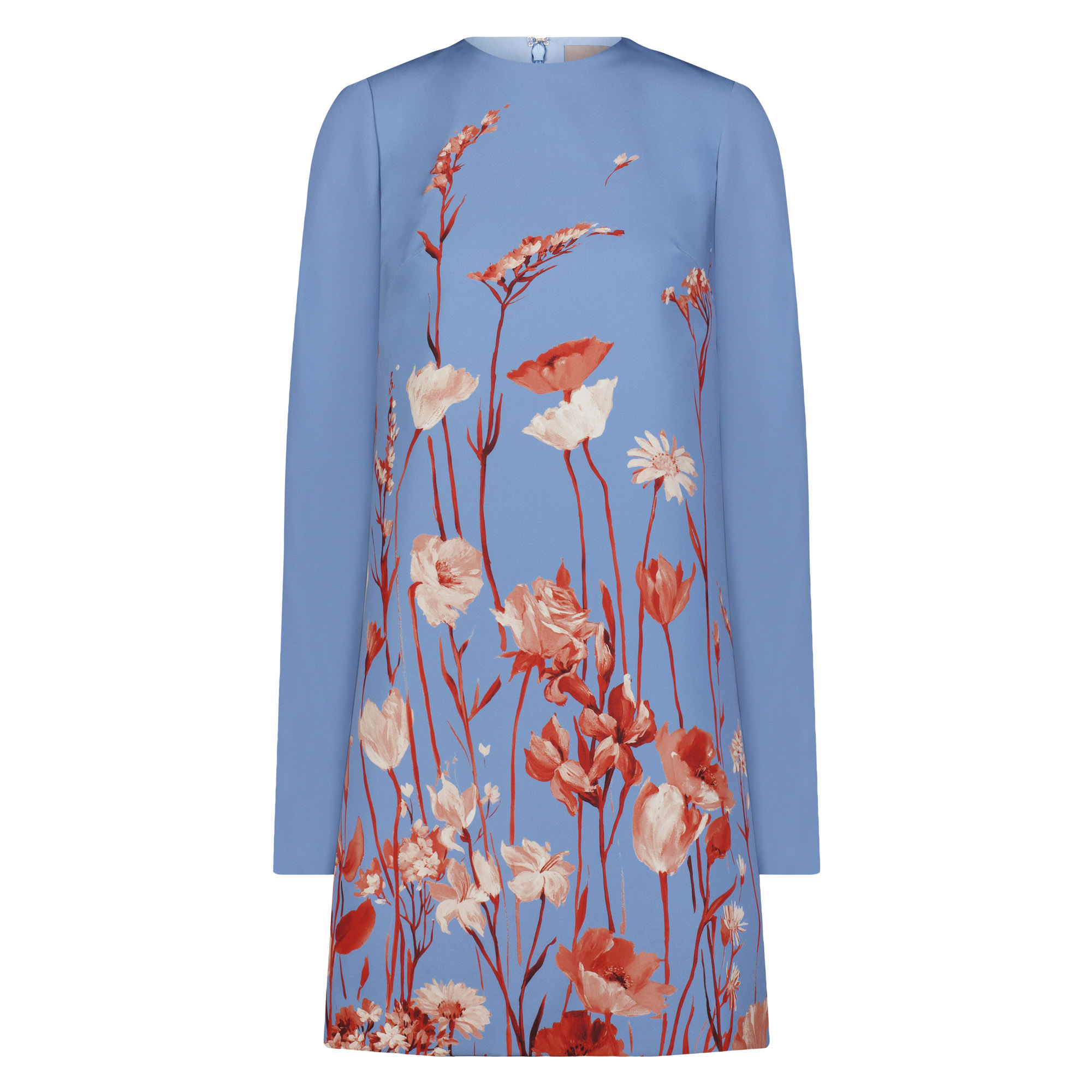 Floral Crepe Long Sleeve Kelly Dress