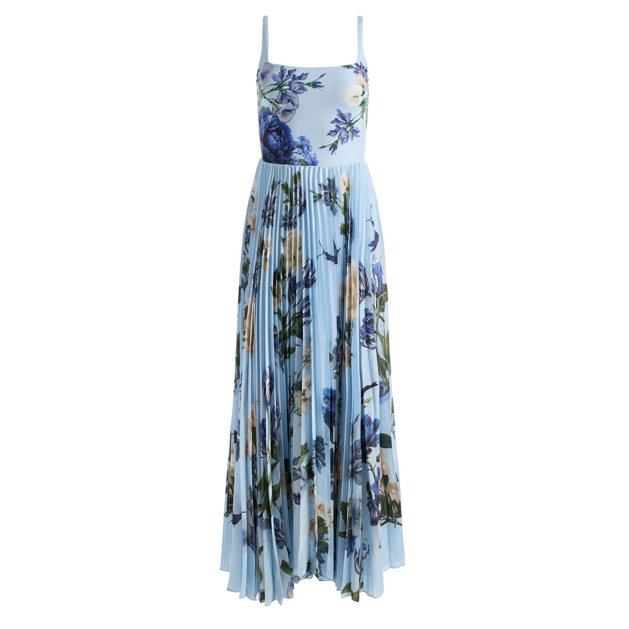Carolyn Sleeveless Pleated Maxi Dress