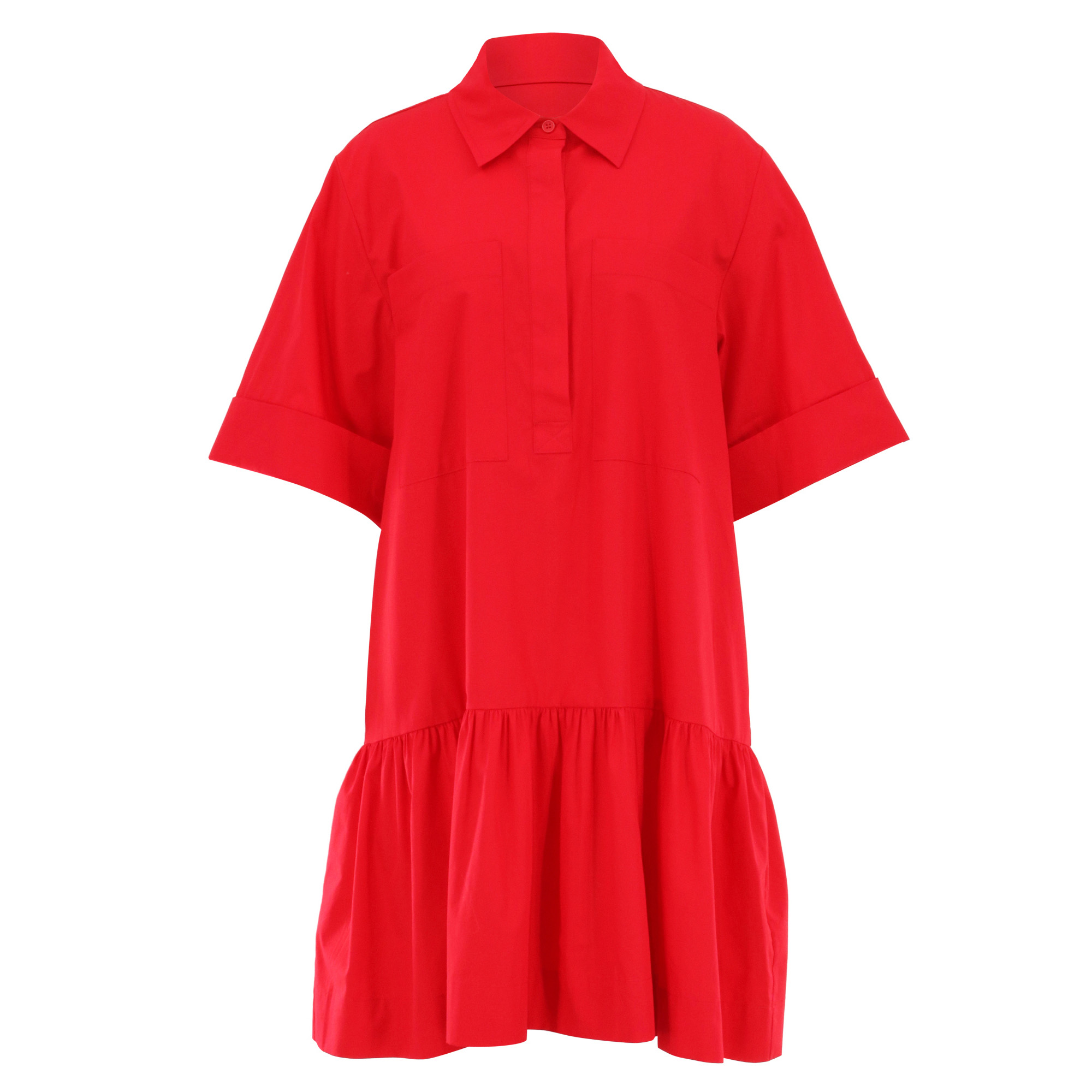 Criss Short Sleeve Collared Mini Dress