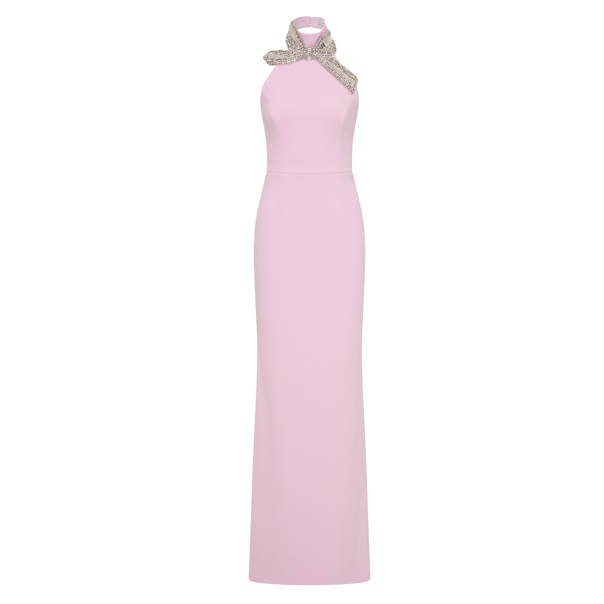 Yolanda Sleeveless Embellished Crepe Gown