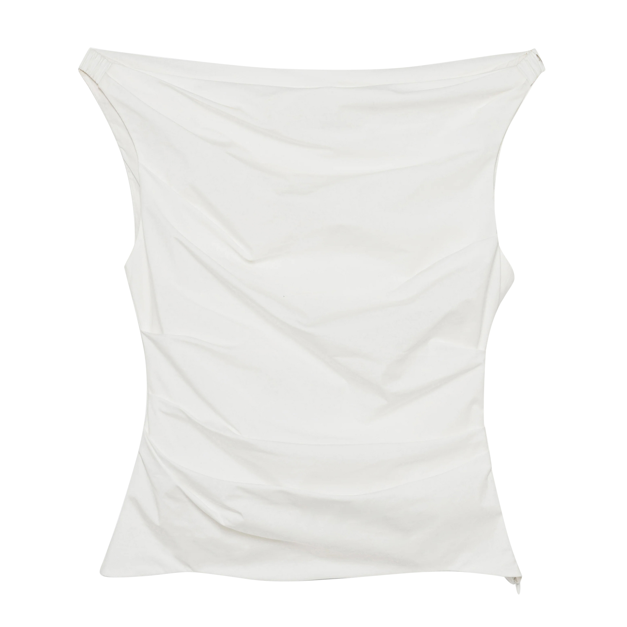 Maisel Sleeveless Draped Cotton Top