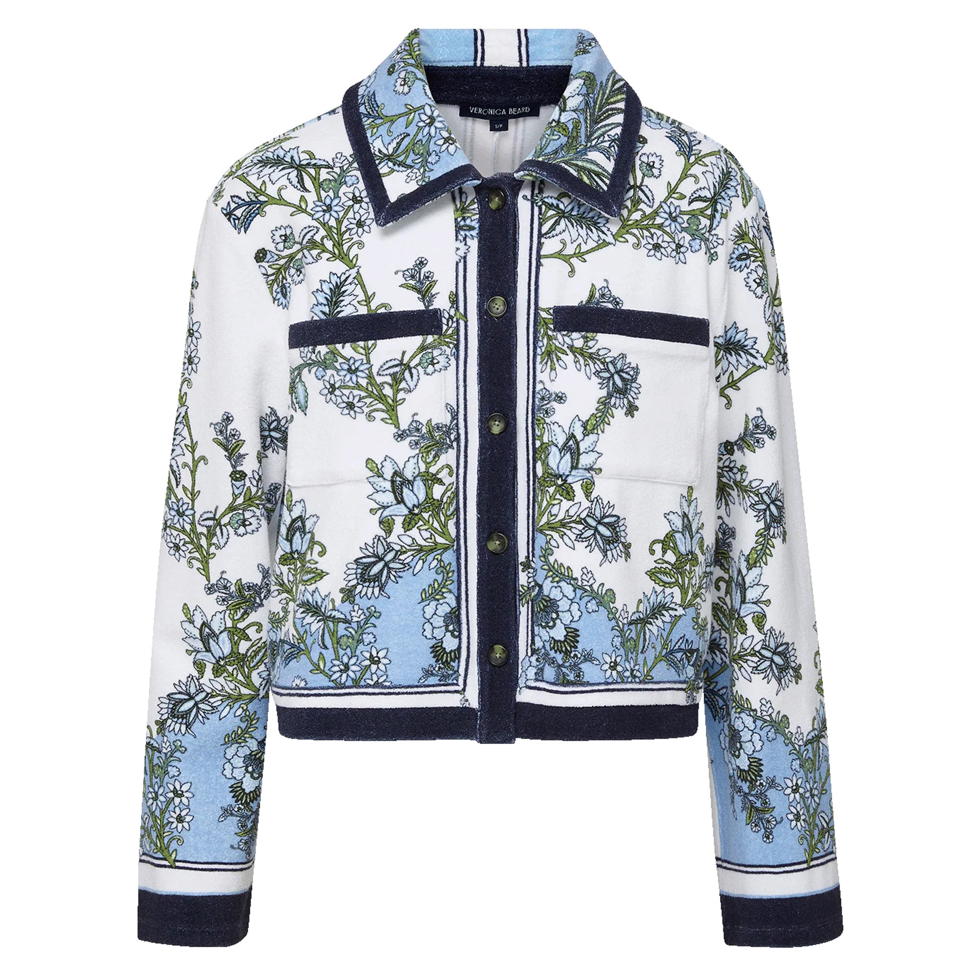 Novelle Long Sleeve Terry Button-Down Shirt