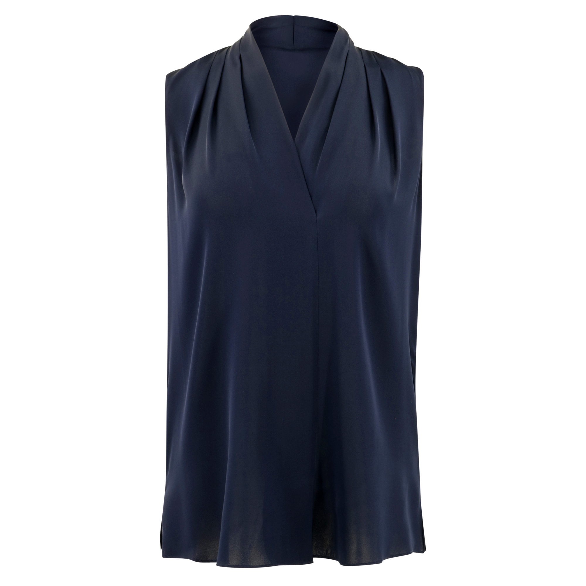 Mila Sleeveless Silk-Blend Blouse