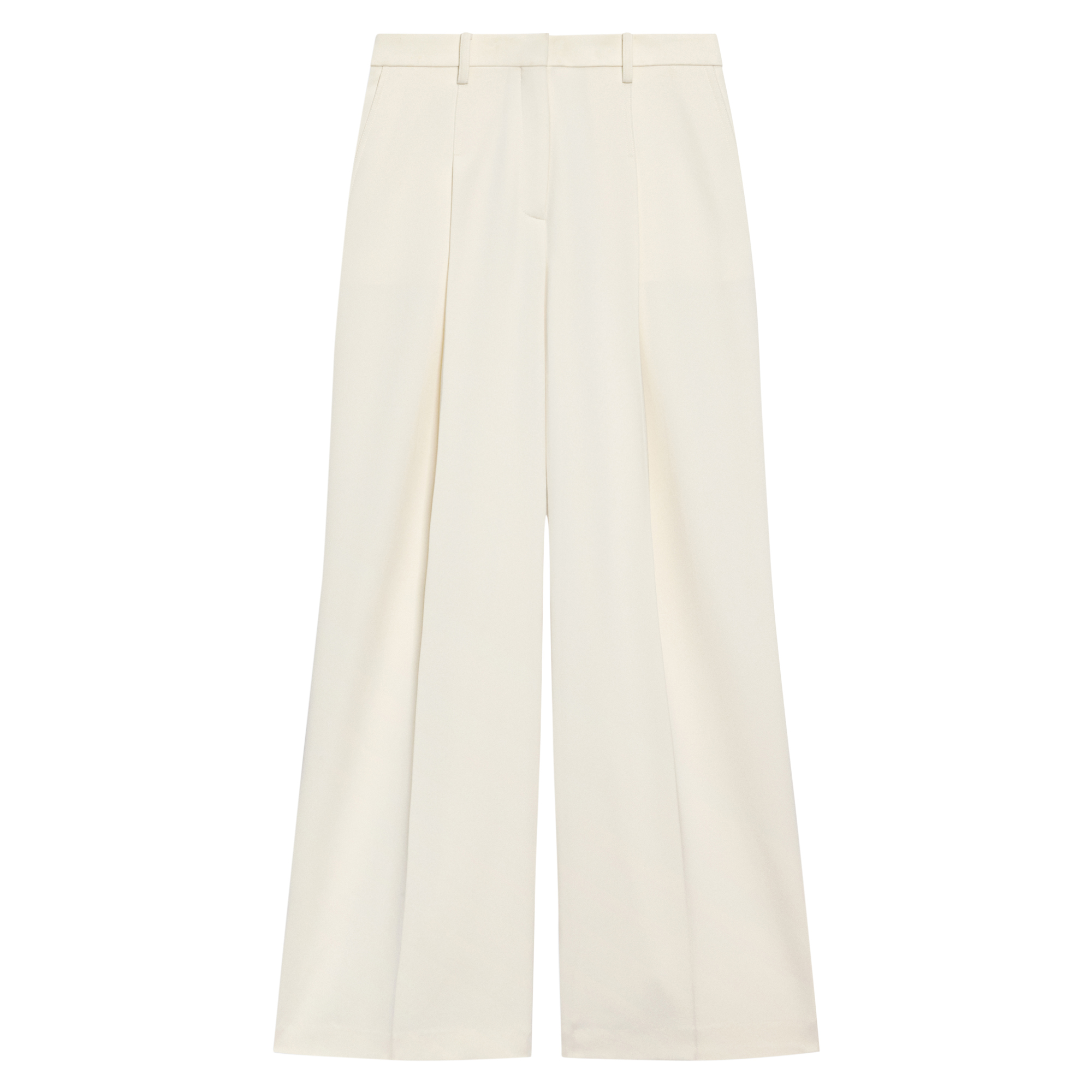 High Rise Pleated Wide Leg Trousers