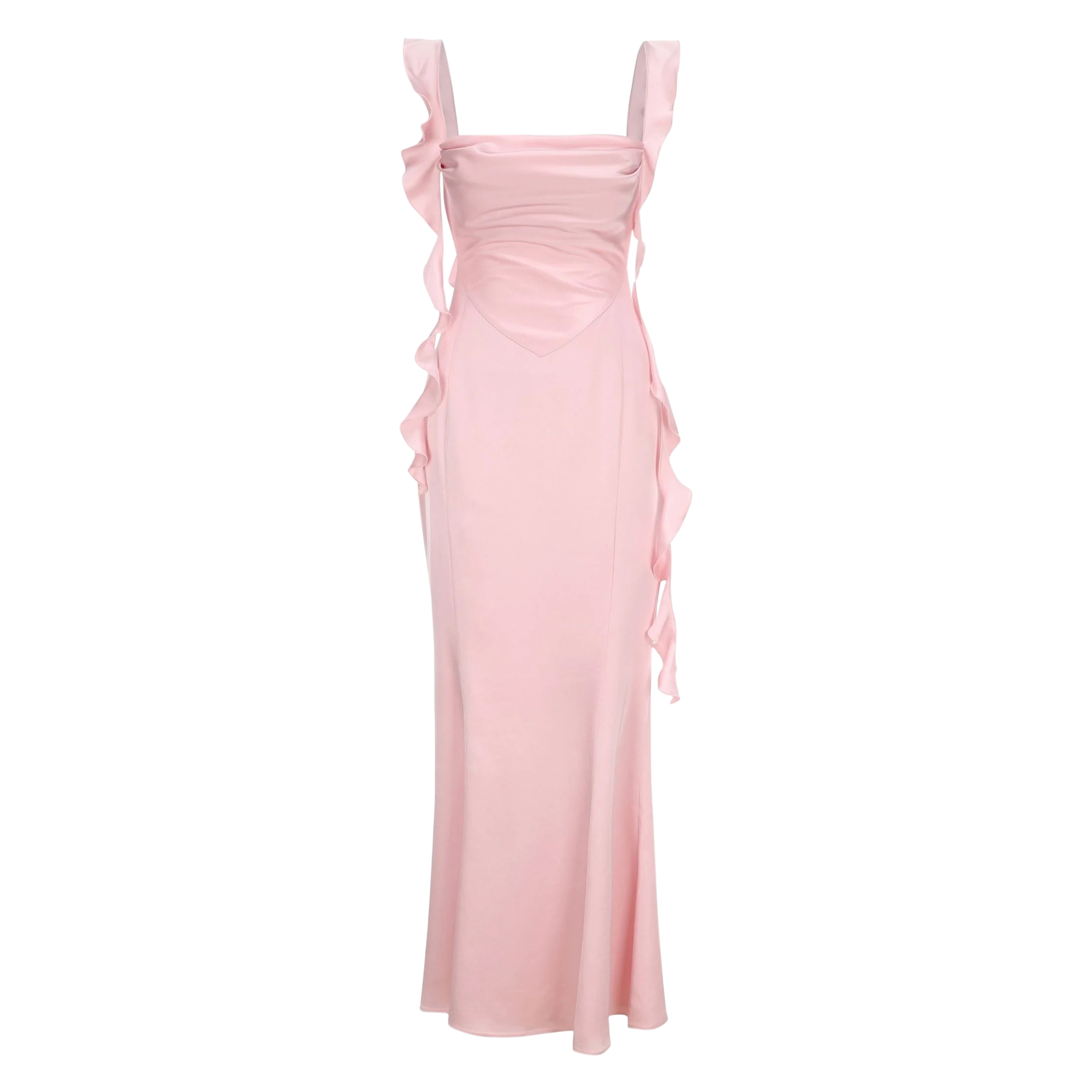 Caroline Sleeveless Satin Maxi Dress