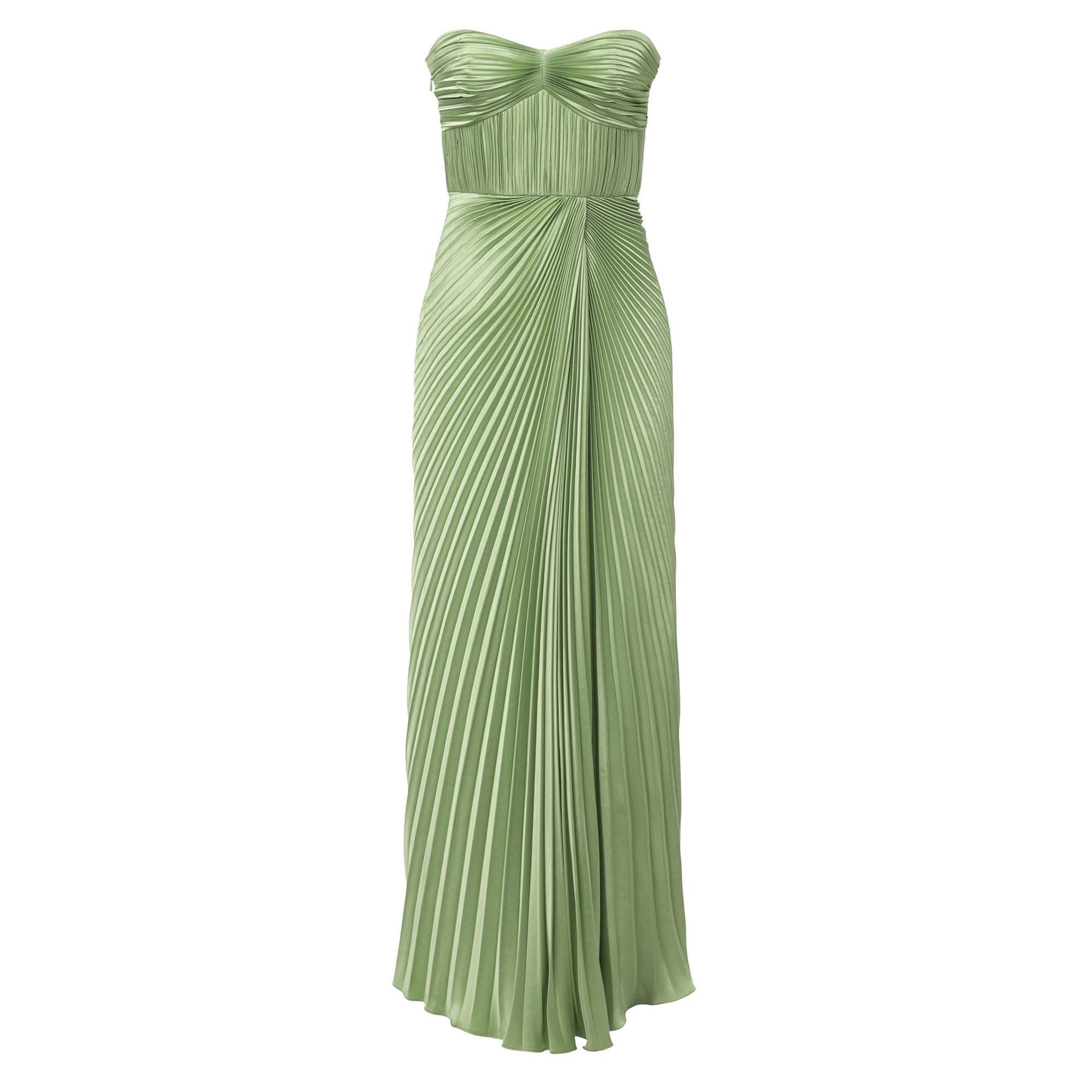 Joyceann Strapless Sweetheart Neckline Pleated Gown