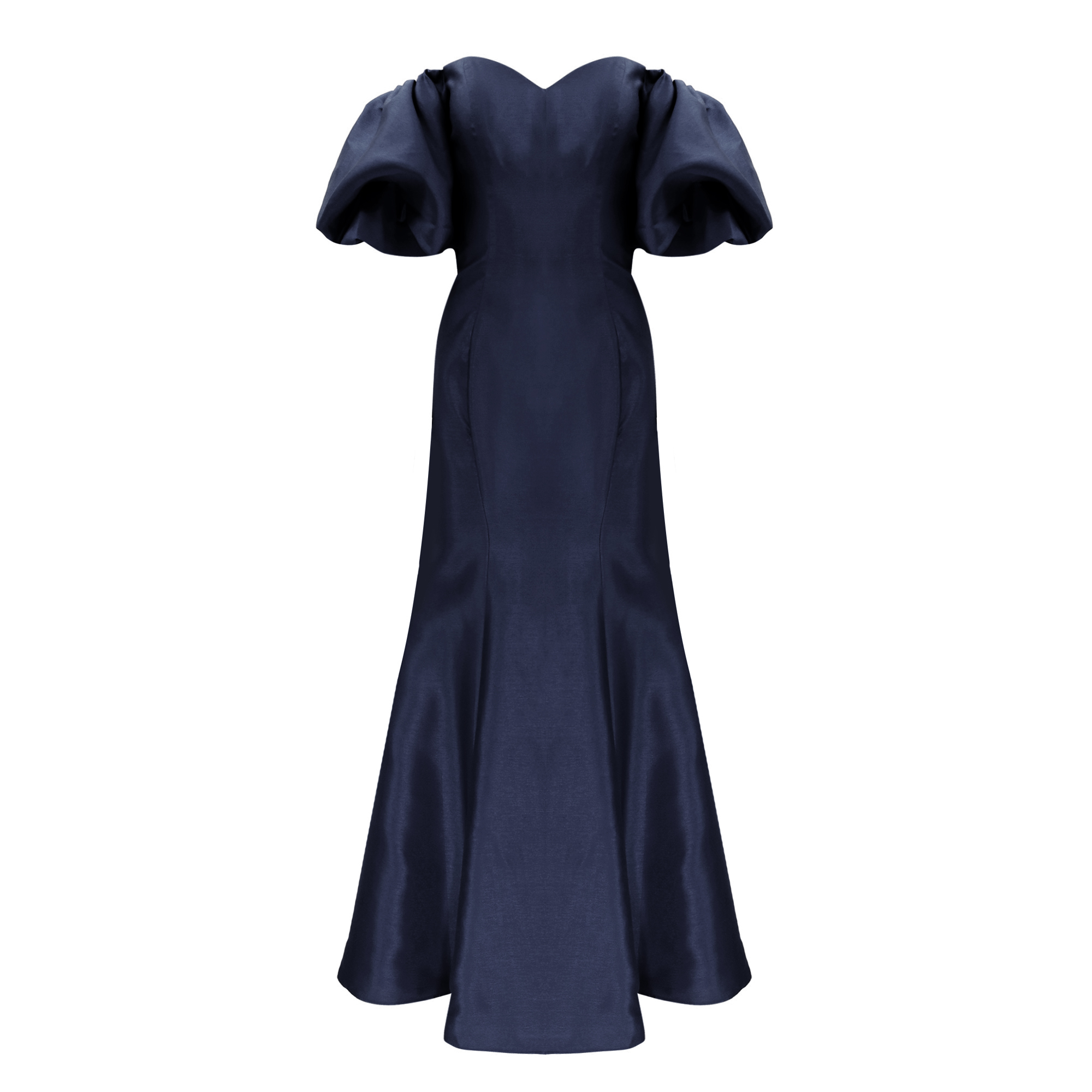 Sweetheart Neckline Off-The-Shoulder Puff Sleeve Gown