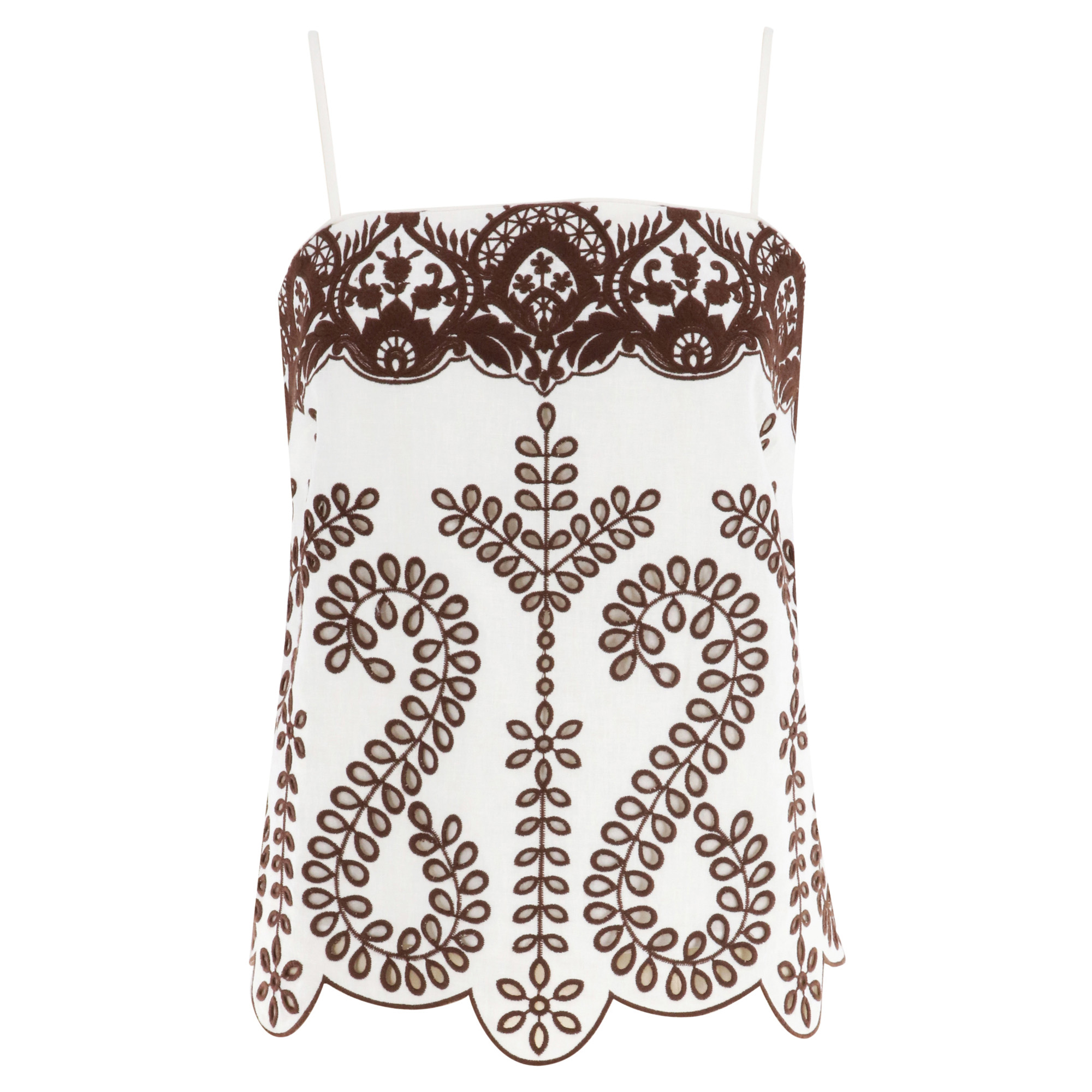 Marcy Sleeveless Embroidery Top