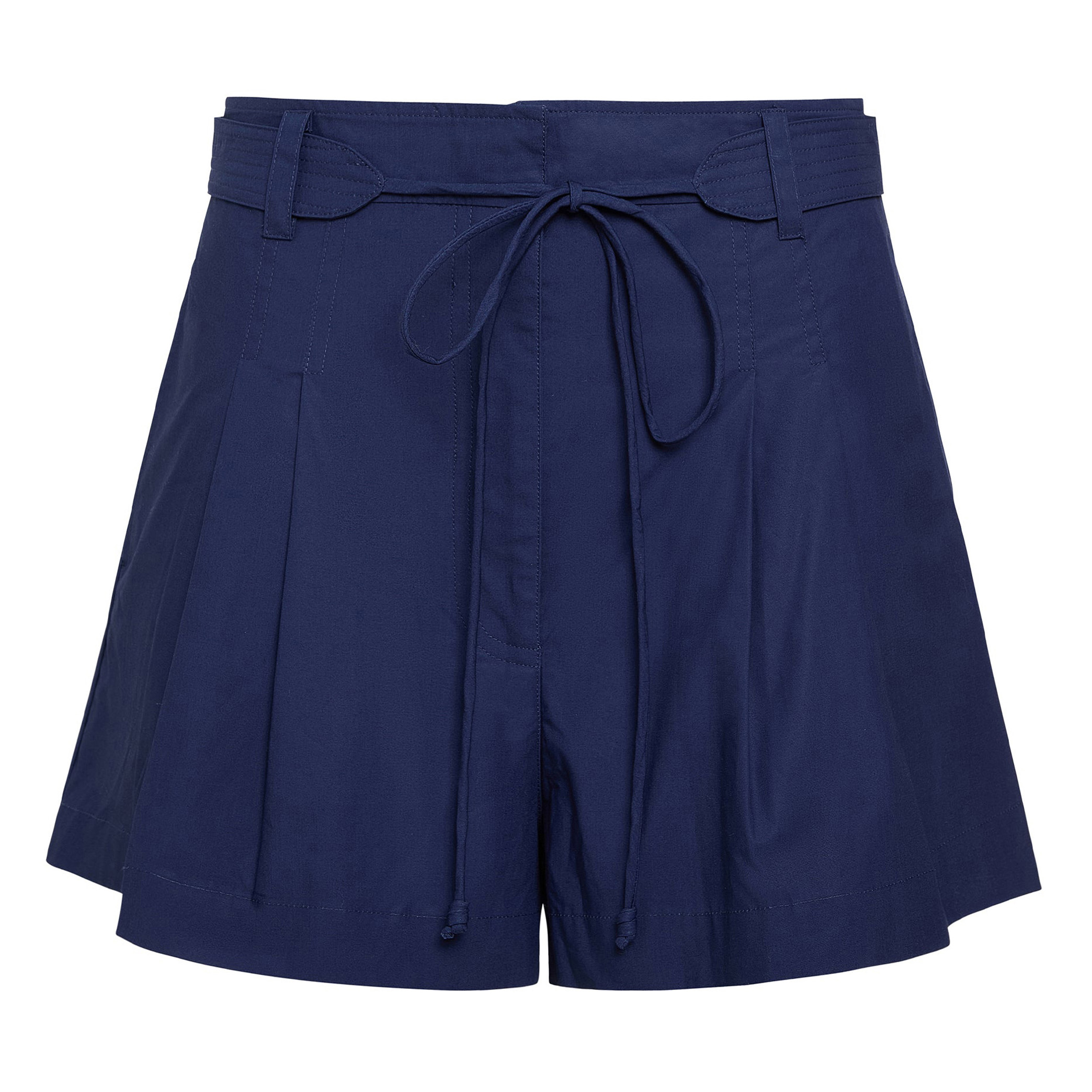 Lander Pleated Belted Cotton Short