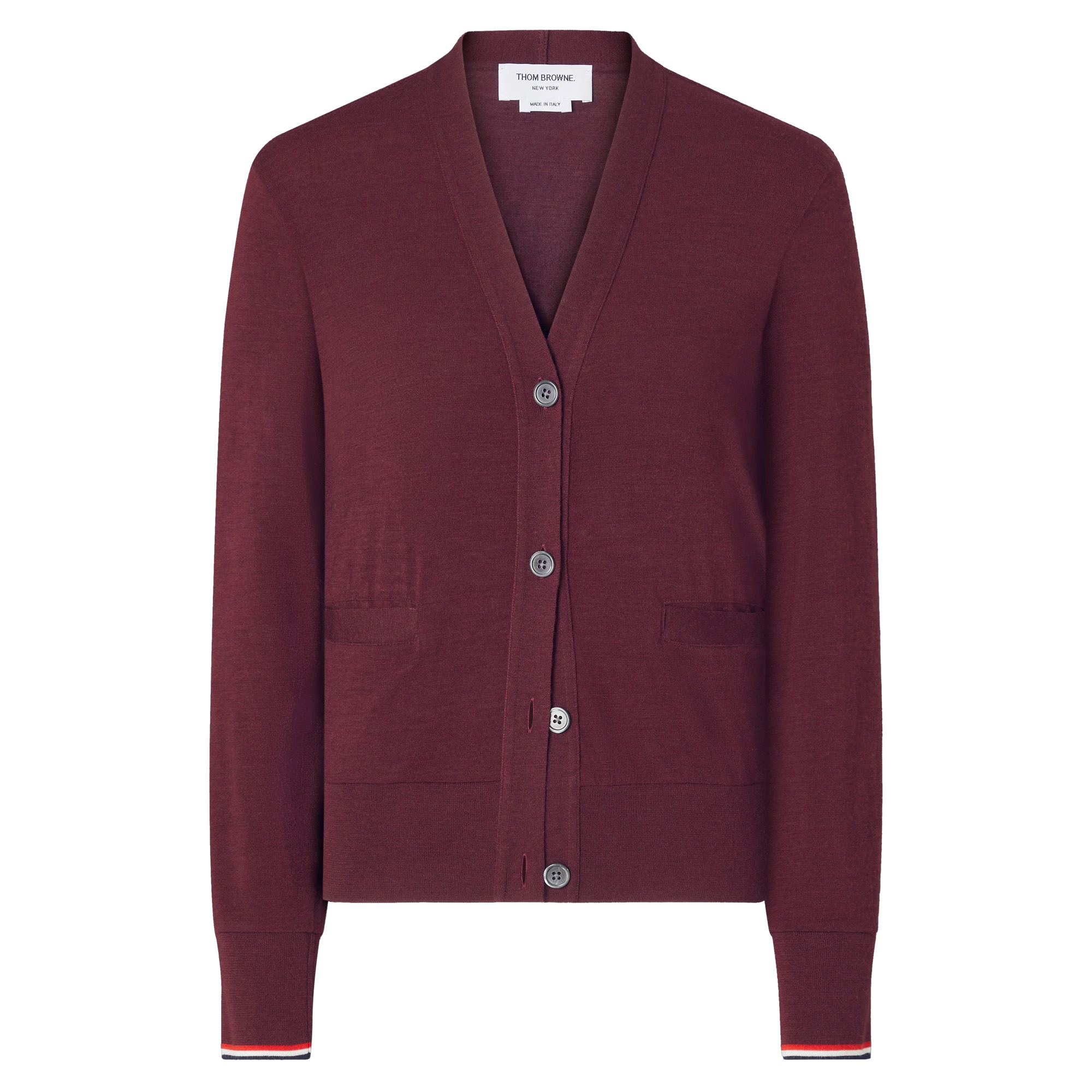 Wool Jersey V-Neck Cardigan