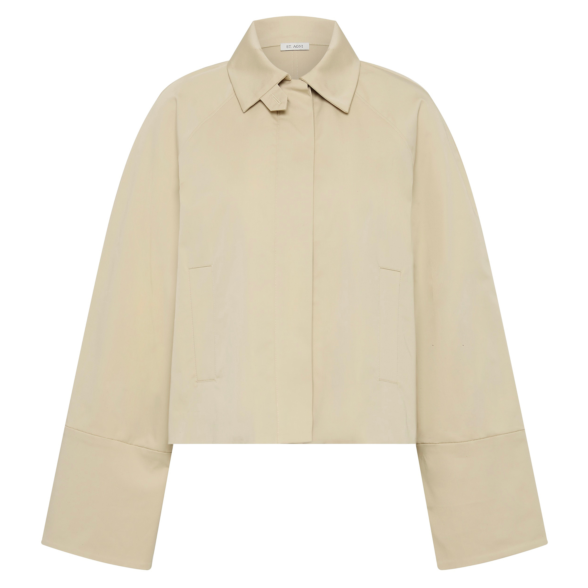 Cropped Cotton Shirt Jacket