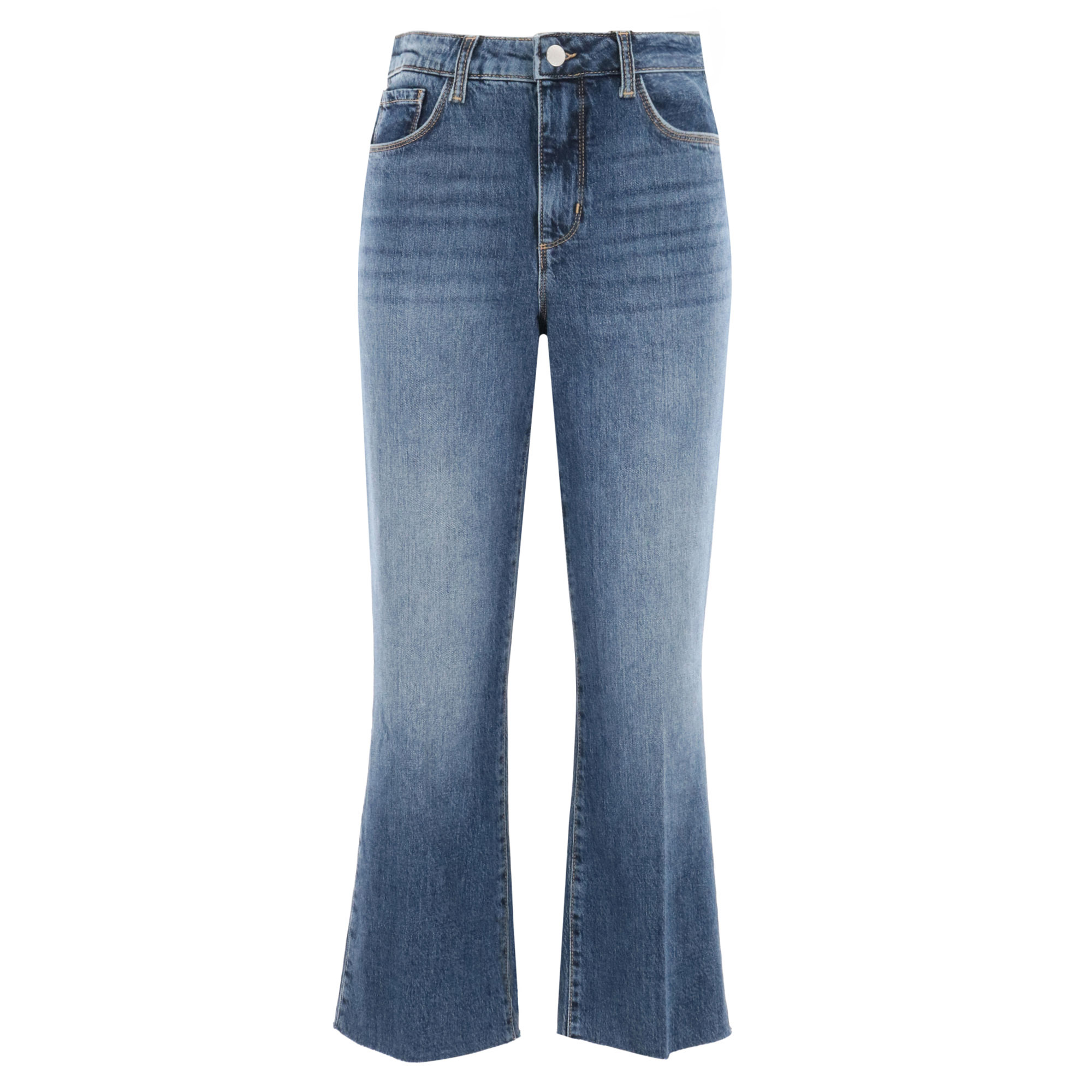 Kendra High Rise Crop Flare Jeans