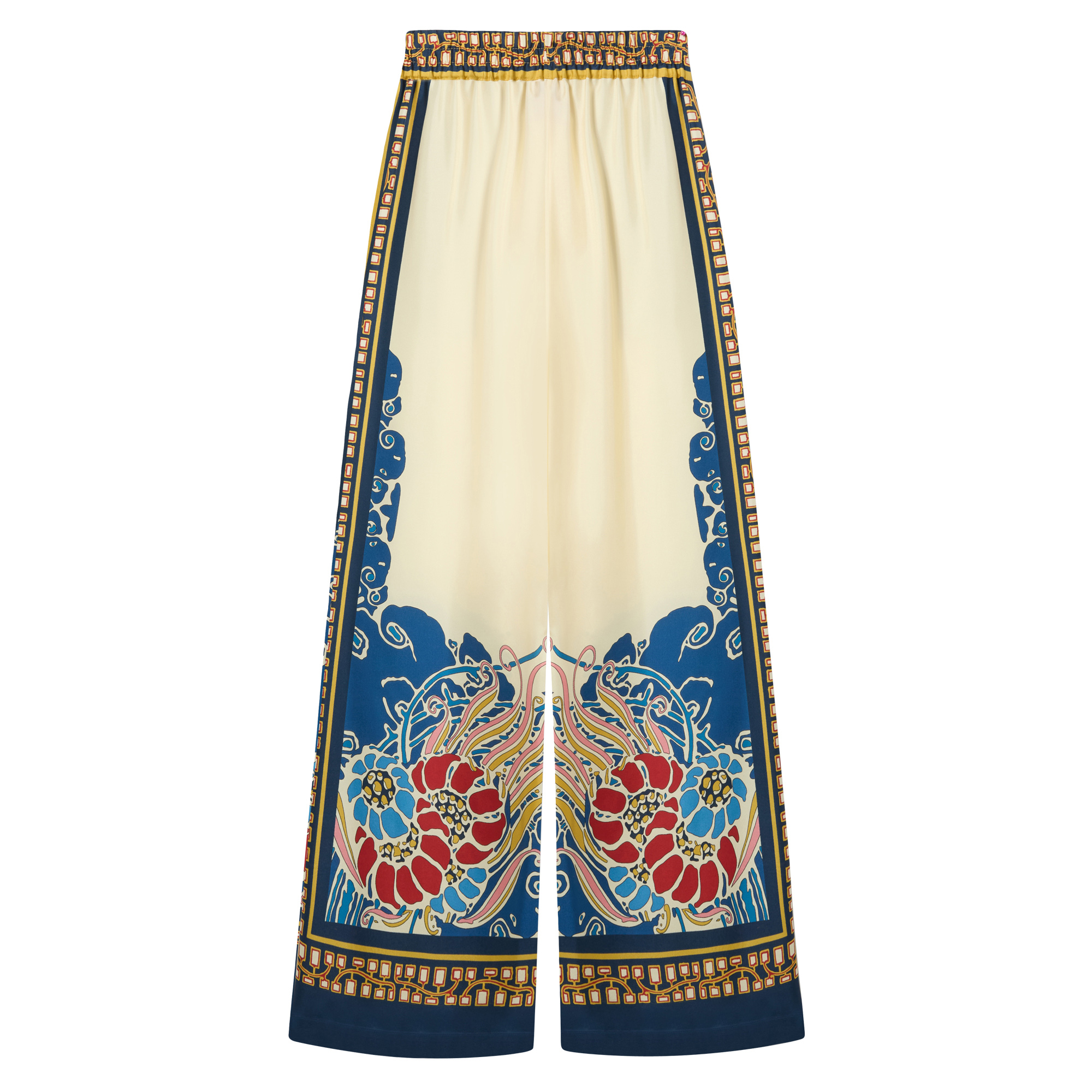Silk Twill Palazzo Pants