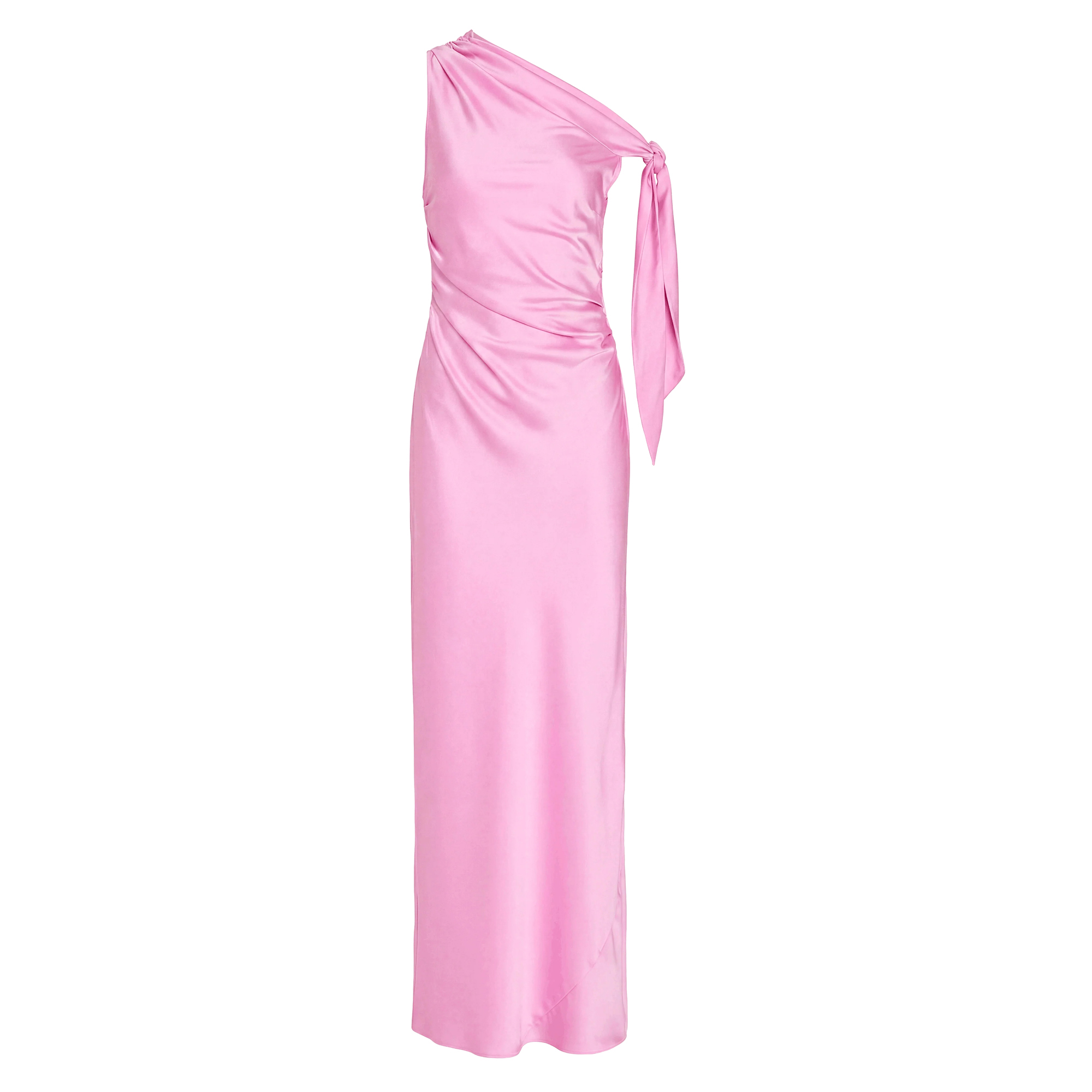 Naomi One-Shoulder Satin Maxi Dress