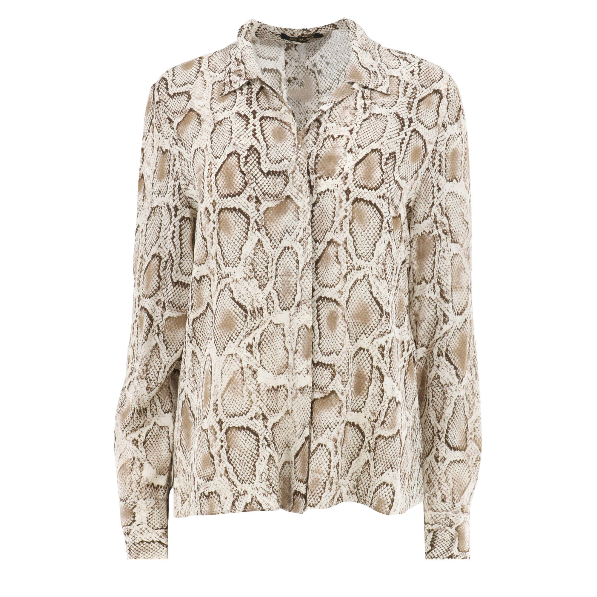 Piper Snakeskin-Print Viscose Blouse