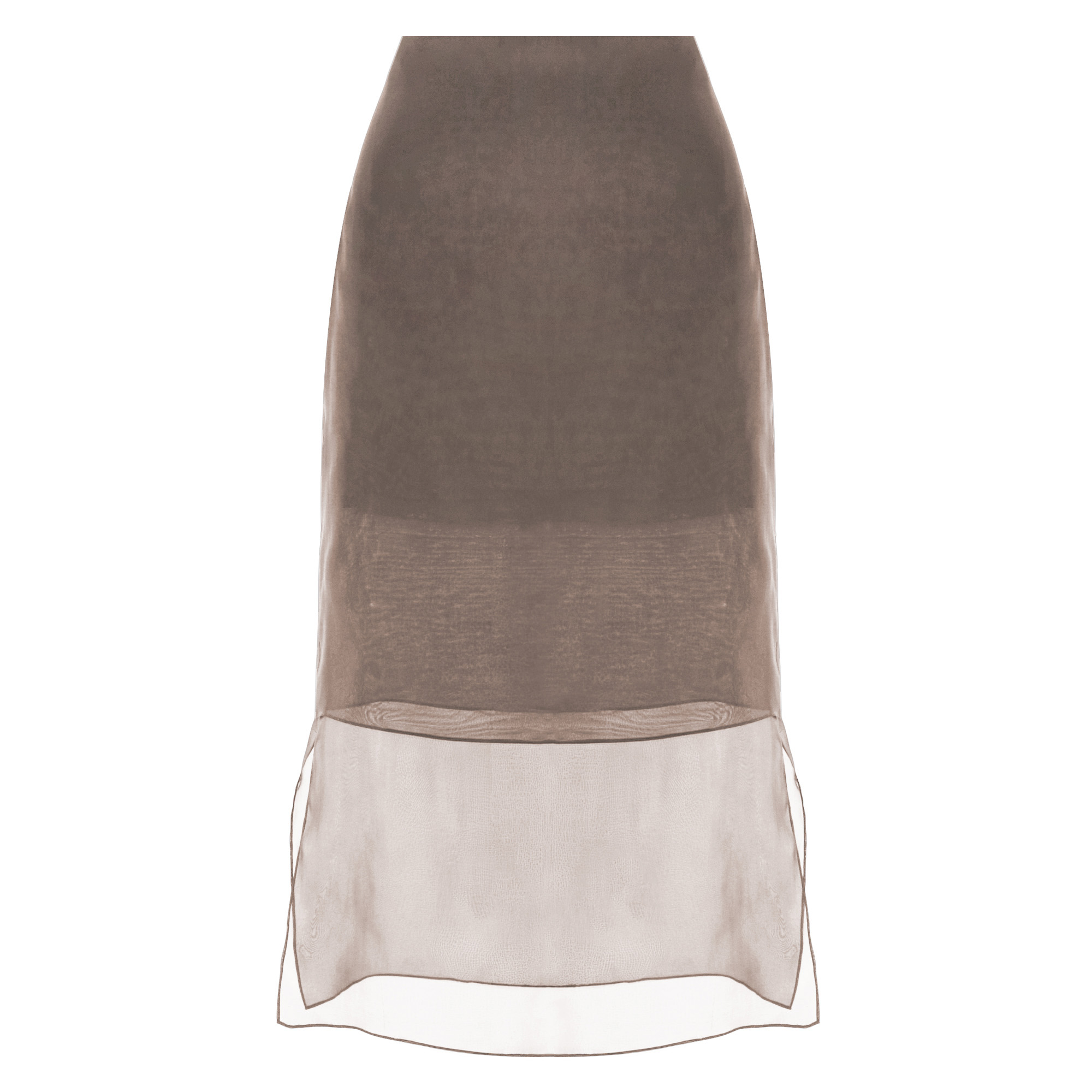 The Brett Pencil Skirt With Sheer Hem Panel