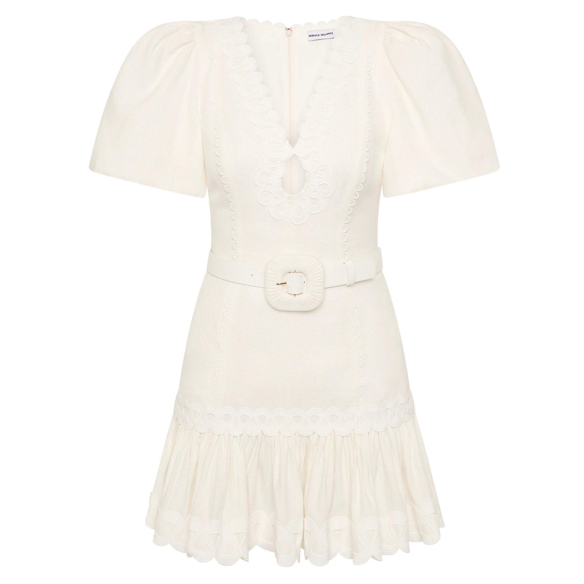 Kahlia Short Puff Sleeve Belted Mini Dress