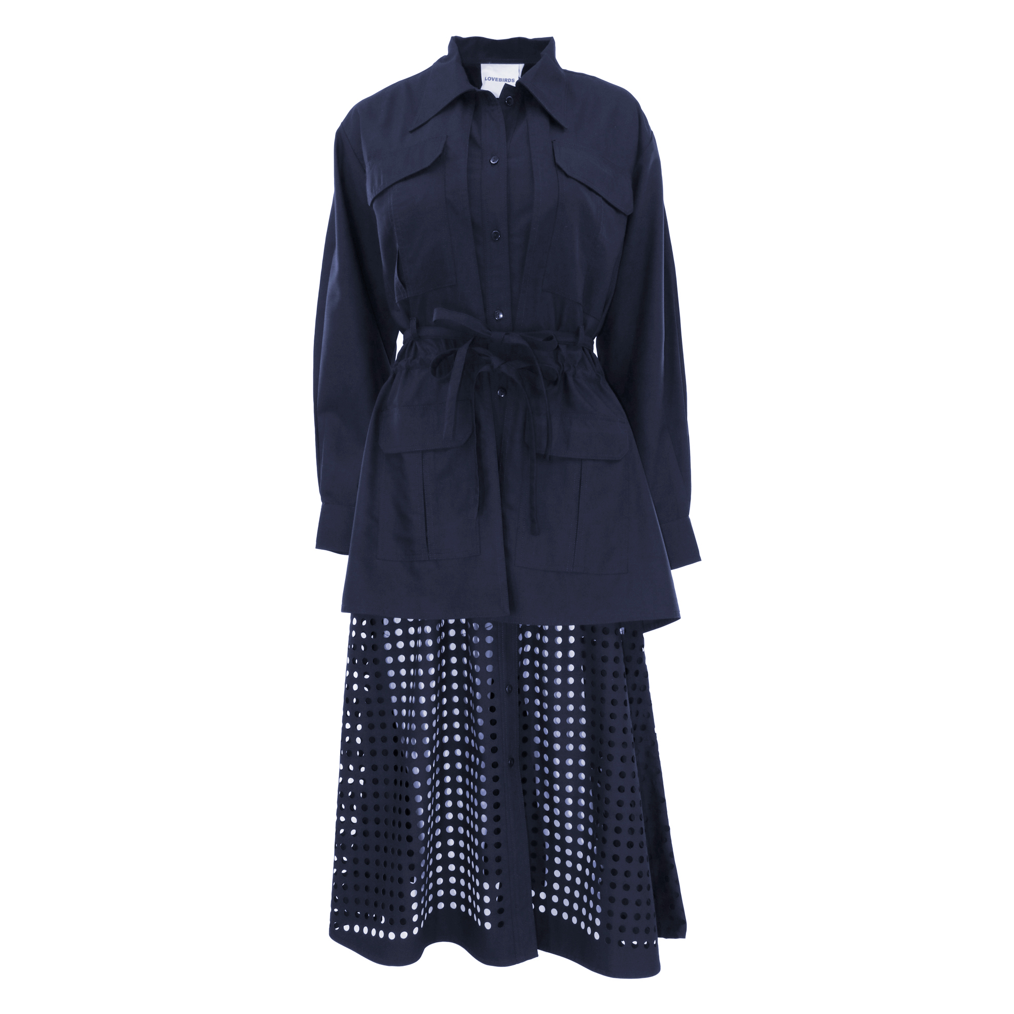 Eleanor Long Sleeve Midi Shirt Dress
