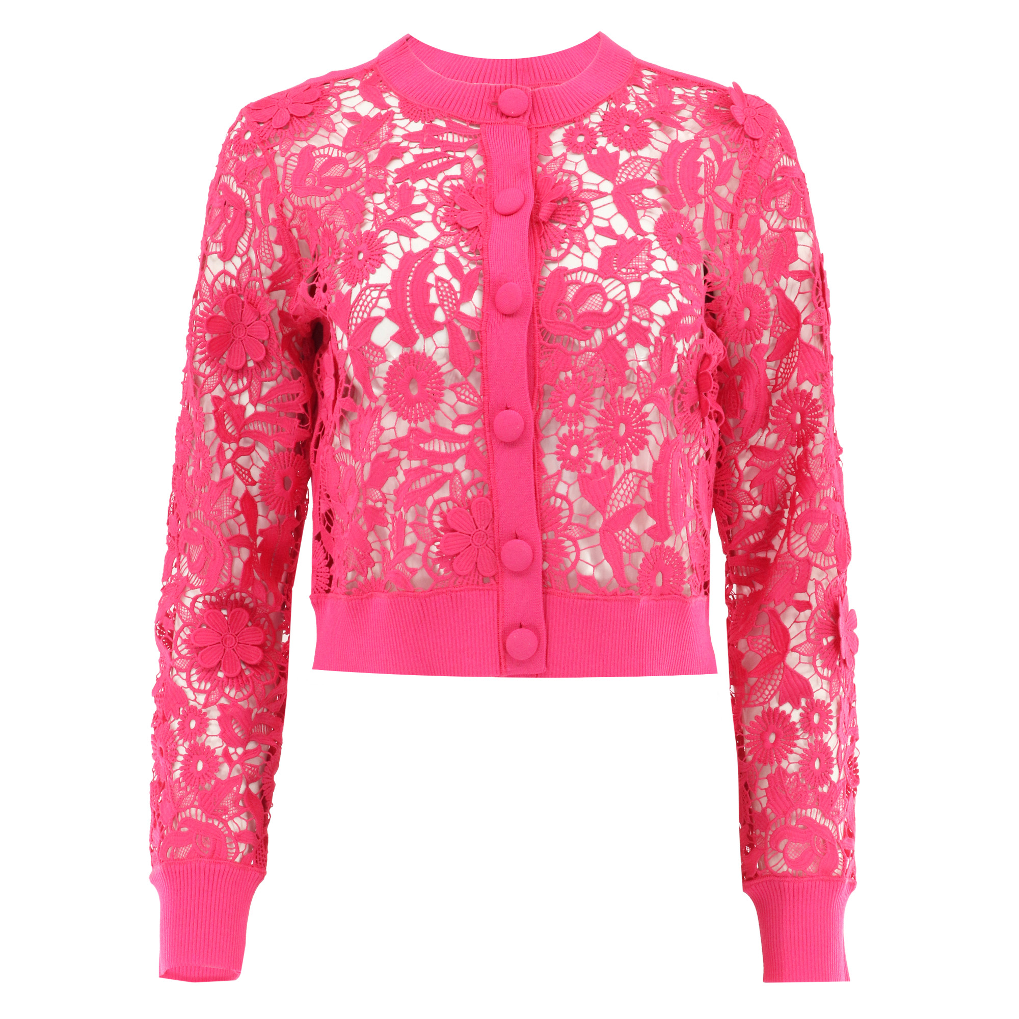 Eyelet Lace Knit Cardigan