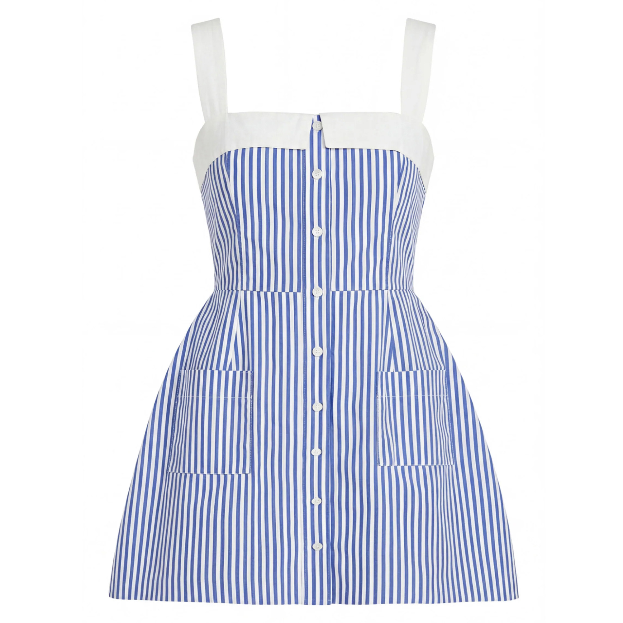 Mindy Sleeveless Button-Detail Mini Dress