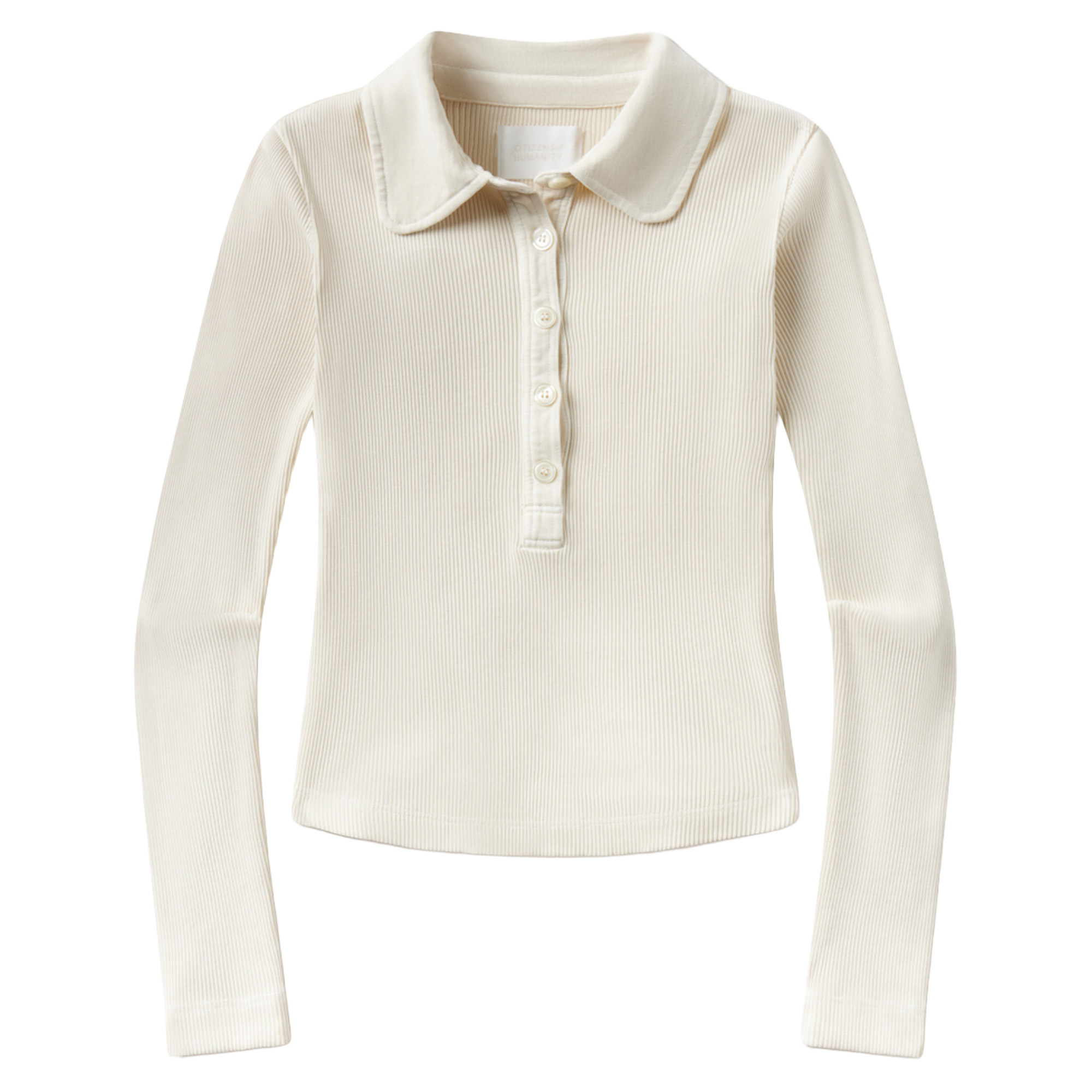 Brea Long Sleeve Rib Knit 60's Polo