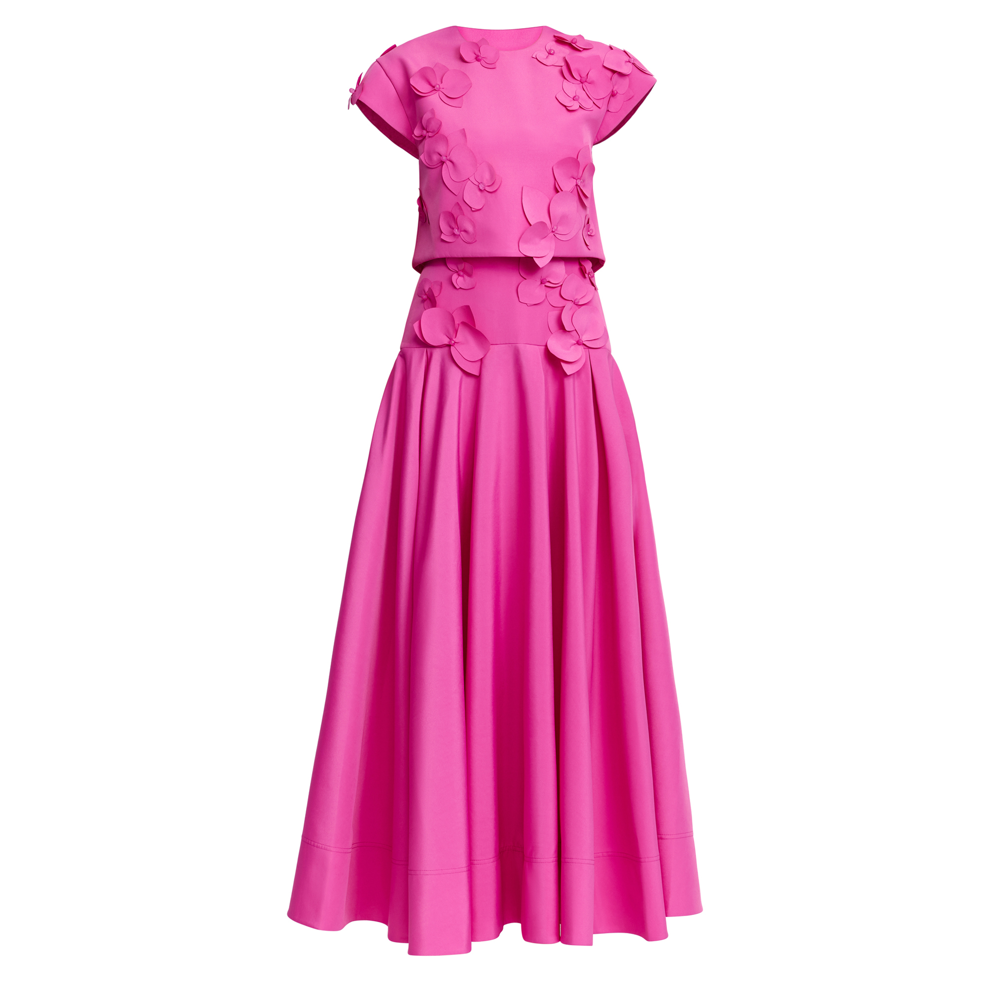 Tandy Floral Detail Maxi Dress With Detachable Overlay Top