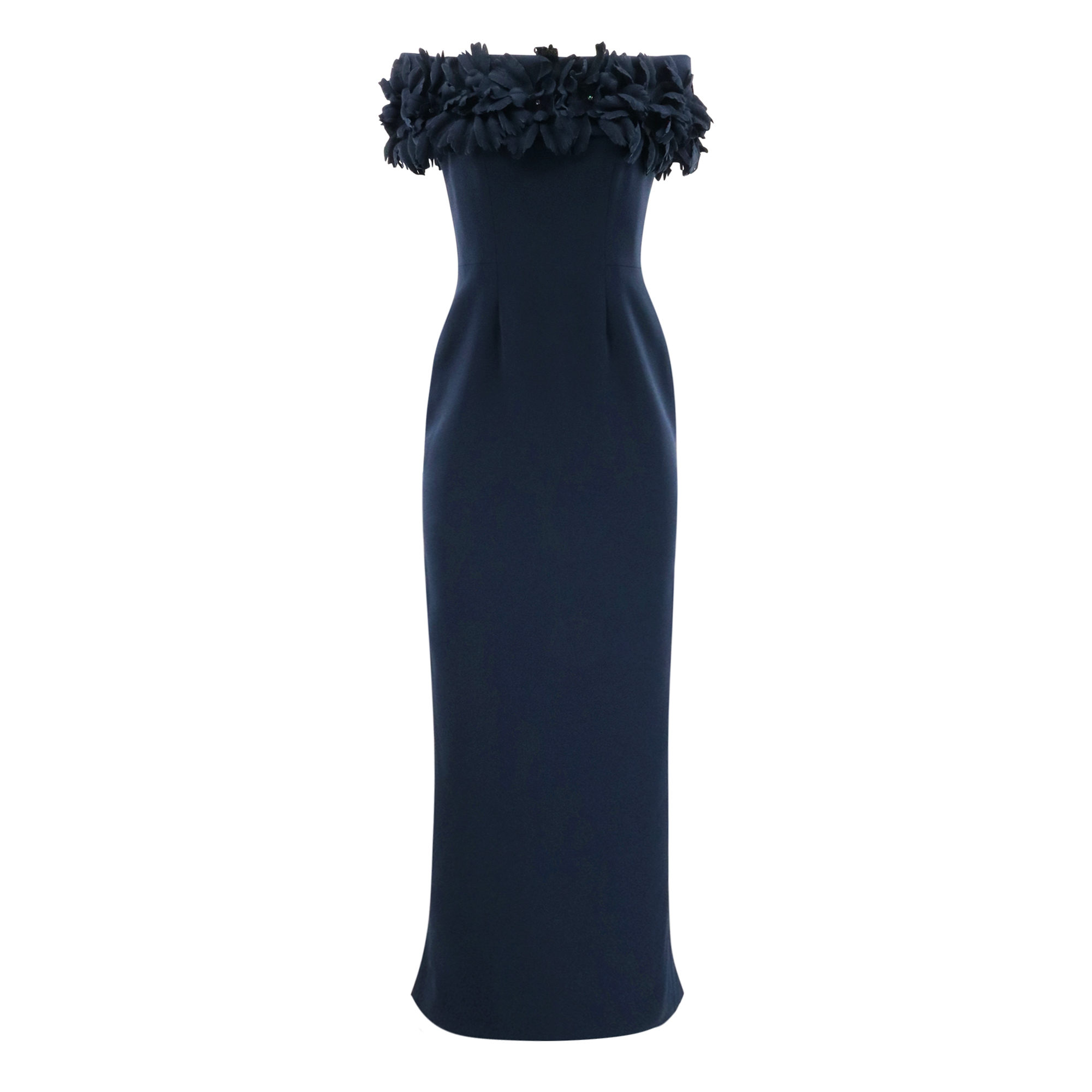 Off Shoulder Clustered Tulip Gown