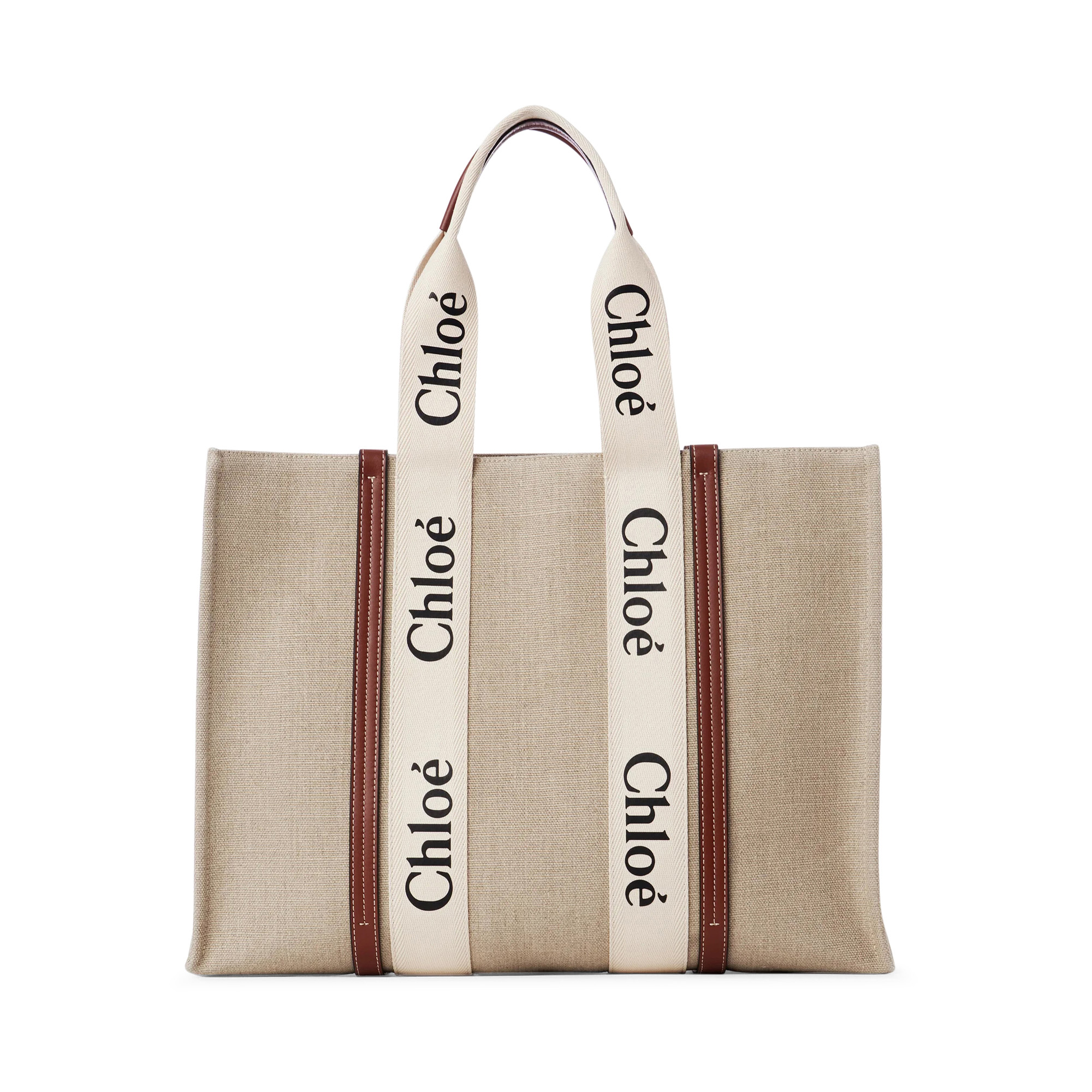 Large Woody Tote Bag In Linen