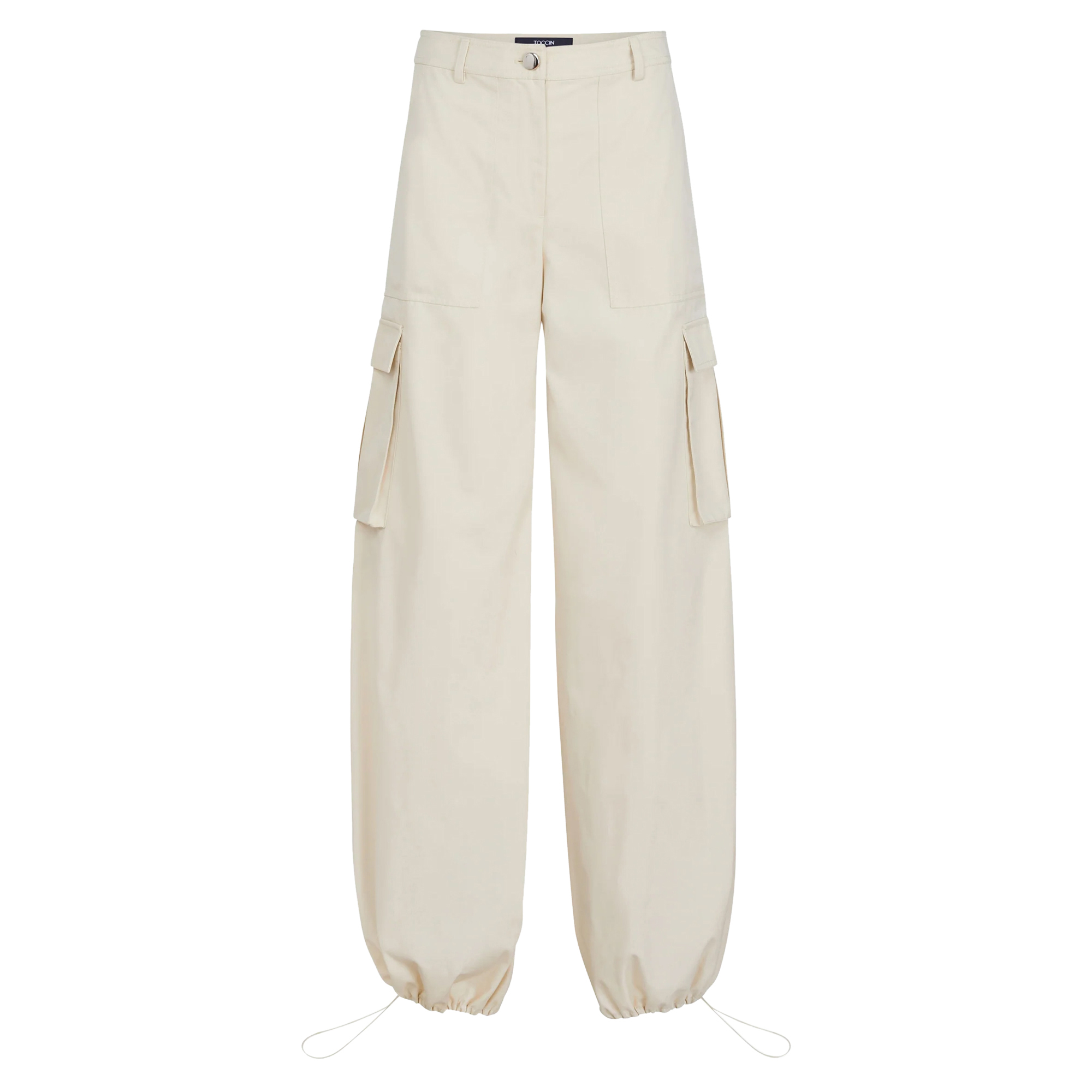 James Wide Leg Cargo Pant With Drawstring Hems
