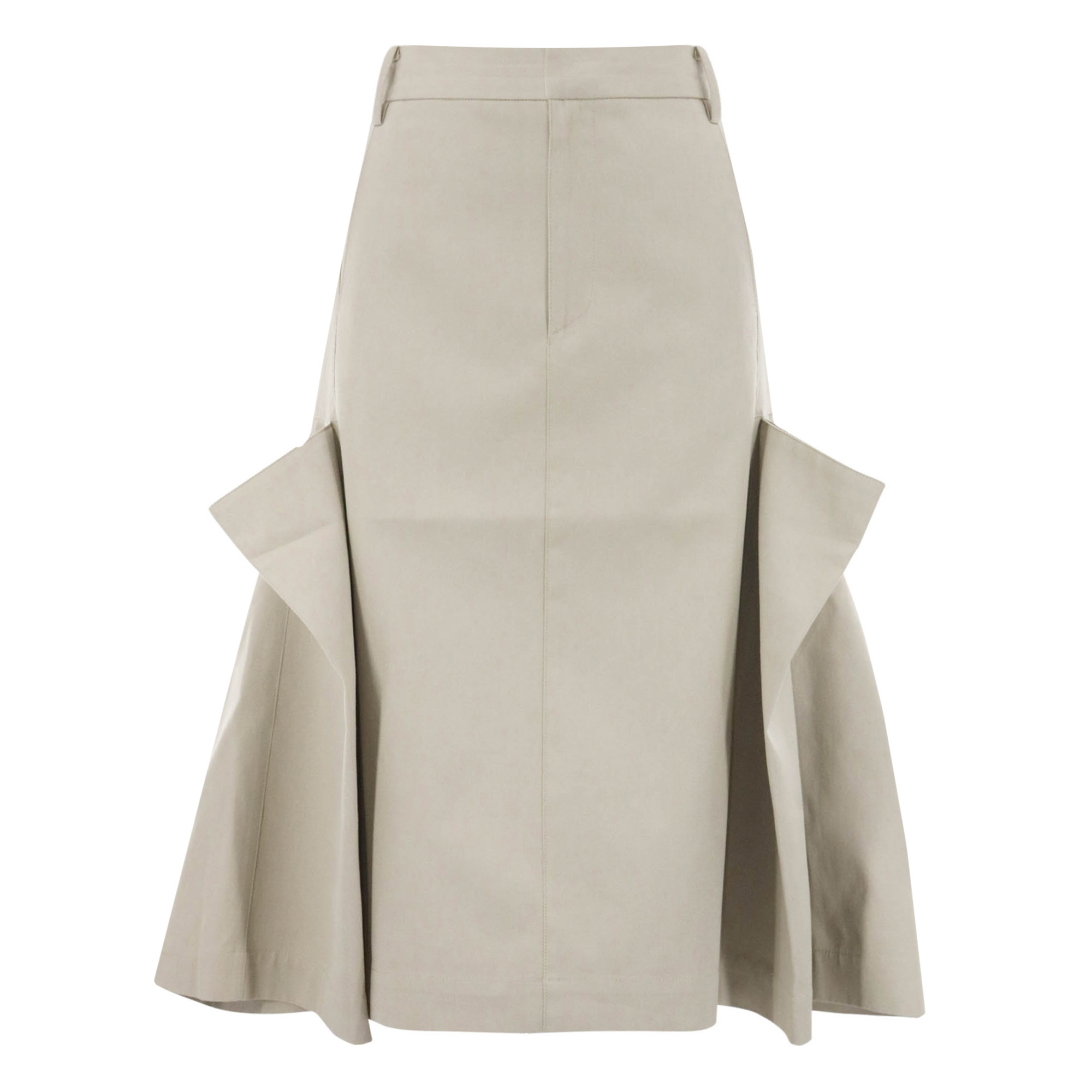 Luxe Spring Tucked Pleat Midi Skirt