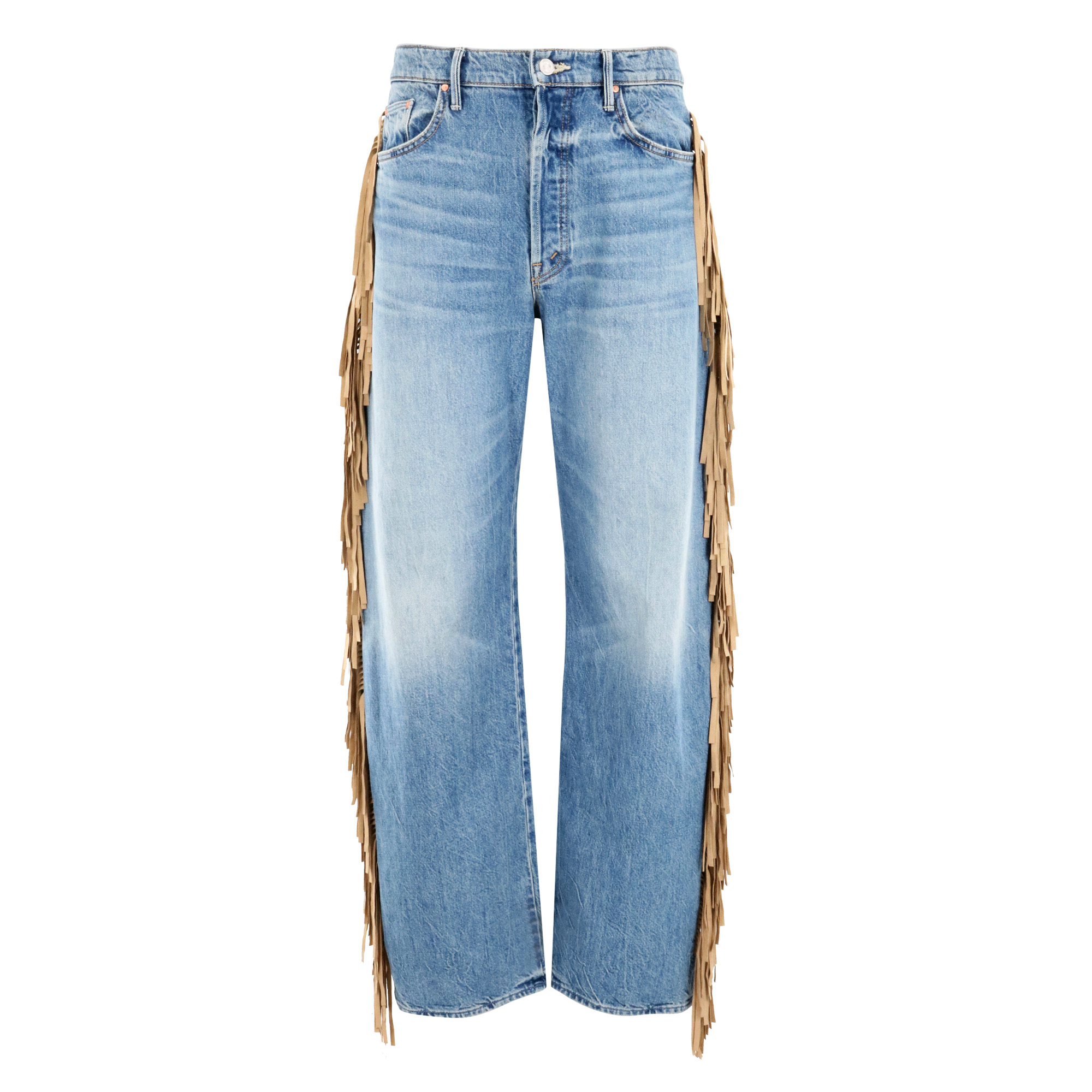 Fringe Half Pipe Button Sneak Jean