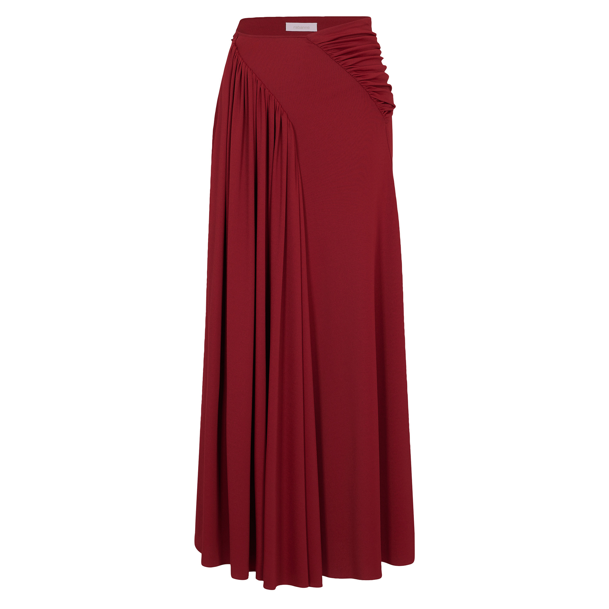 Jersey Maxi Skirt With Ruched Details