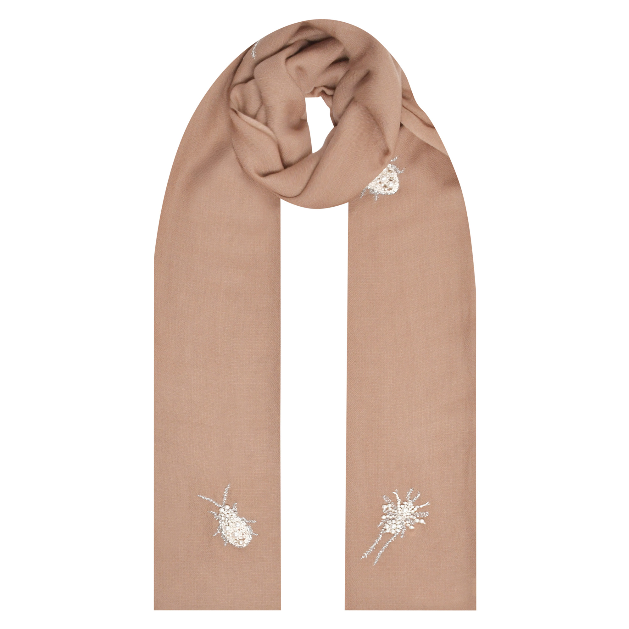 Beetle Motif Merino Scarf