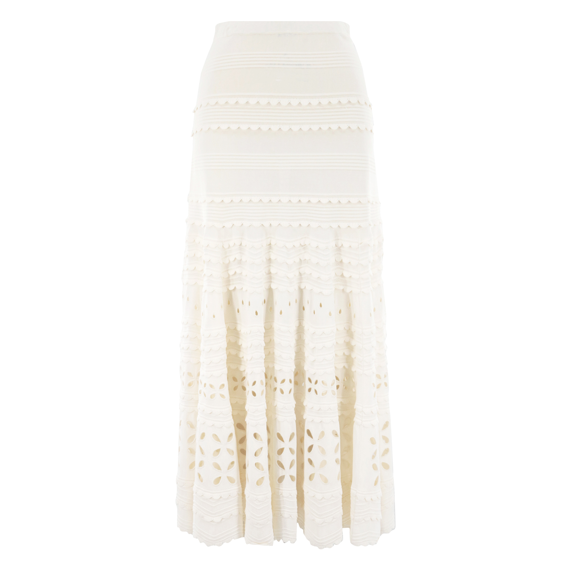 Annisa Eyelet Knit Midi Skirt