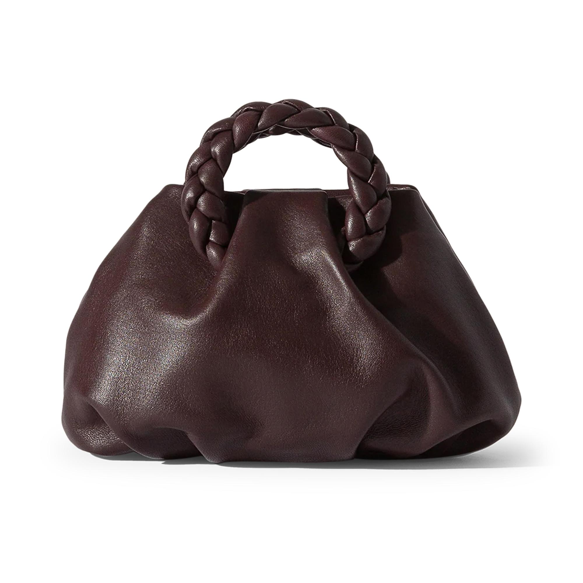 Bombon Plaited-Handle Leather Handbag