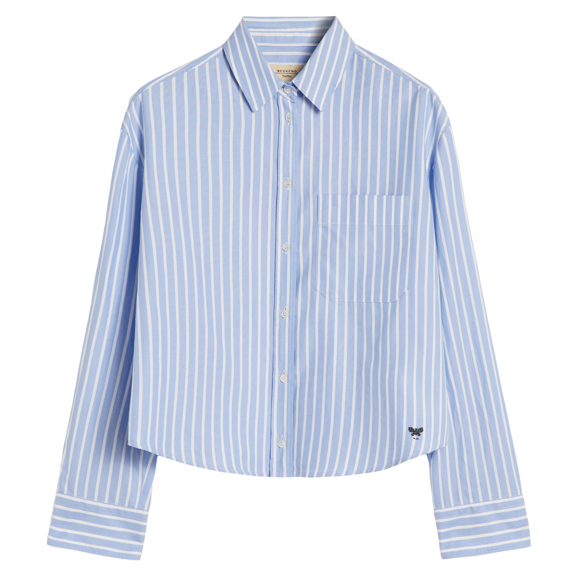 Cartone Lonng Sleeve Striped Cotton Oxford Shirt