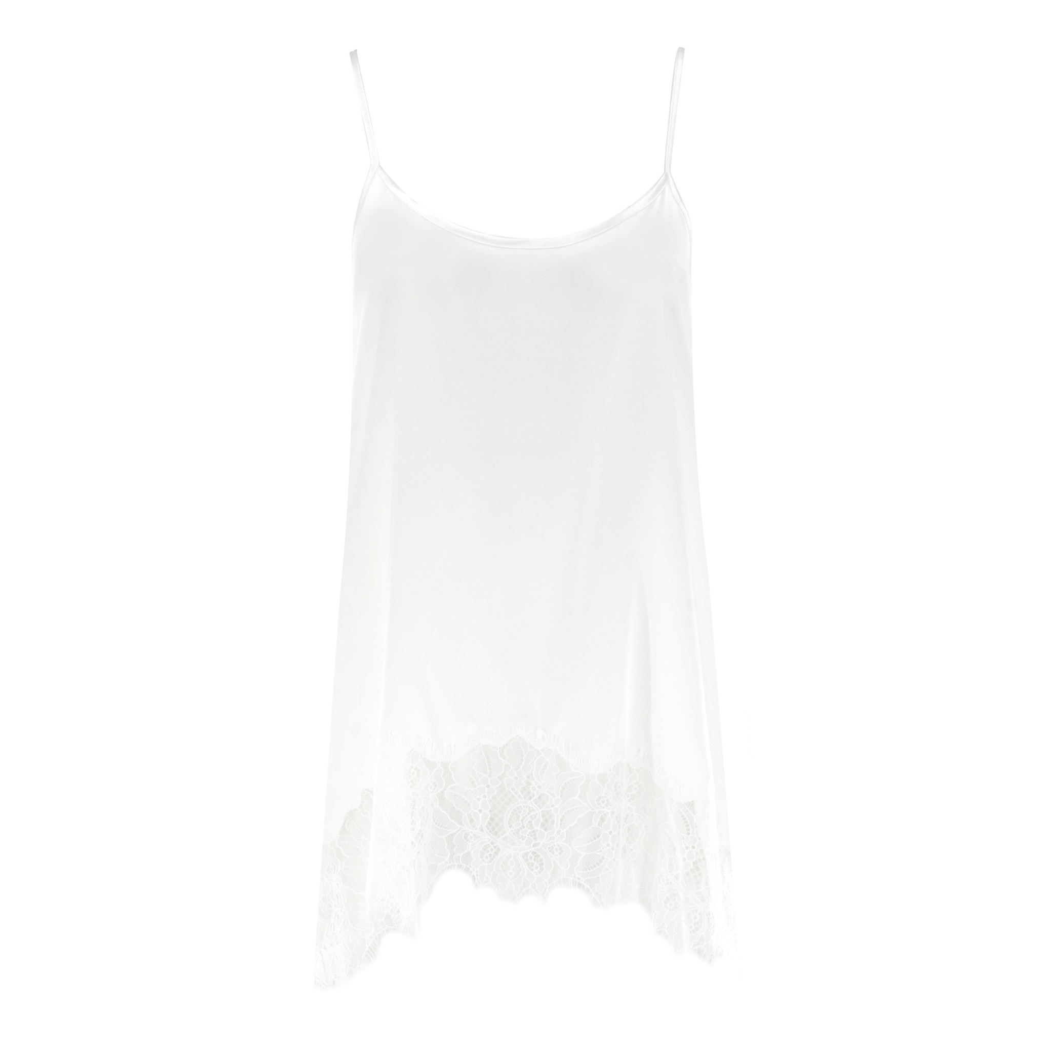 Chloe Lace-Trim Silk Cami